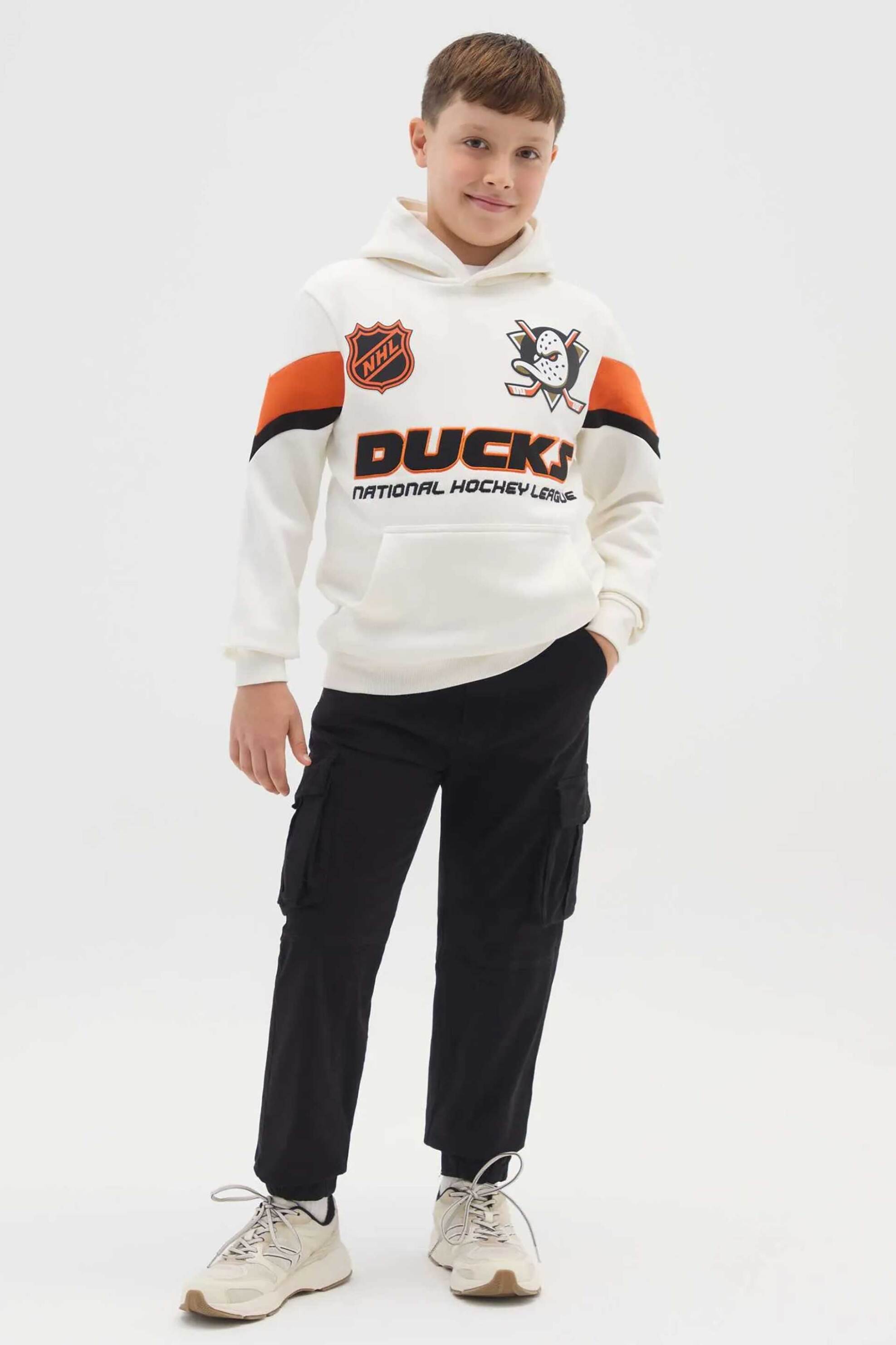 OVS παιδικό παντελόνι cargo μονόχρωμο με ελαστική μέση Regular Fit - 002459378 Μαύρο