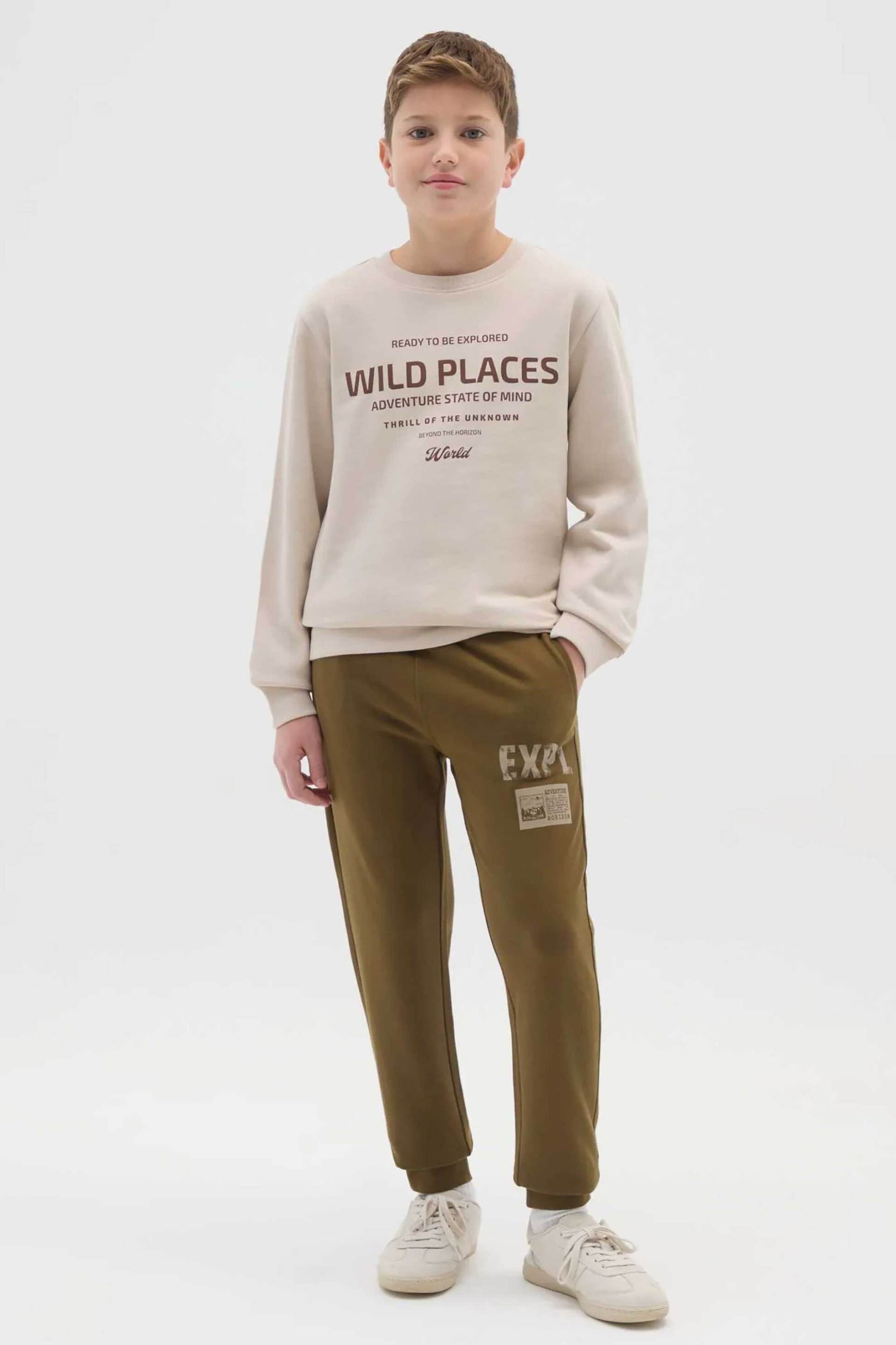 OVS παιδικό παντελόνι φόρμας Regular Fit - 002468308 Λαδί