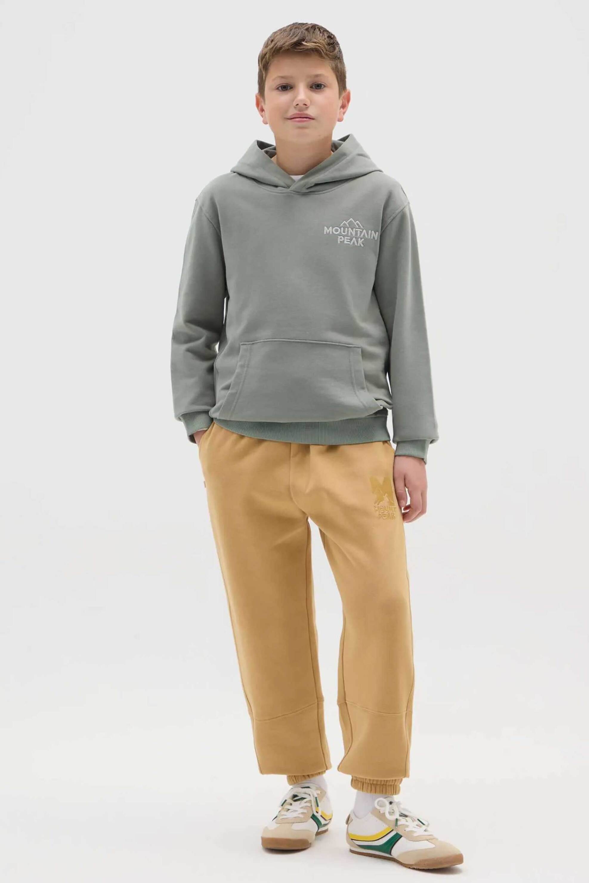 OVS παιδικό παντελόνι φόρμας μονόχρωμο Regular Fit - 002475923 Μπεζ