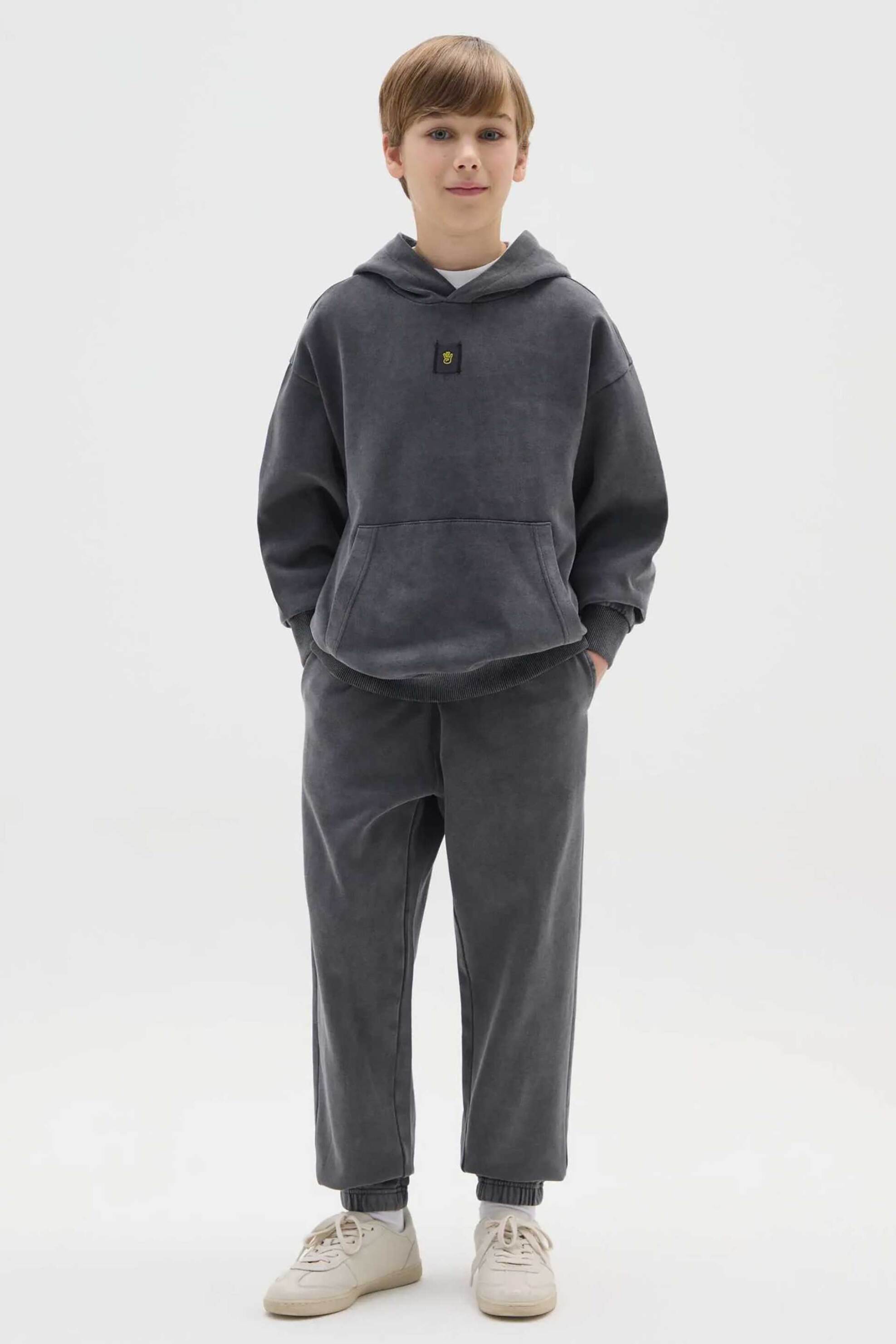 OVS παιδικό παντελόνι φόρμας μονόχρωμο Relaxed Fit - 002485166 Γκρι