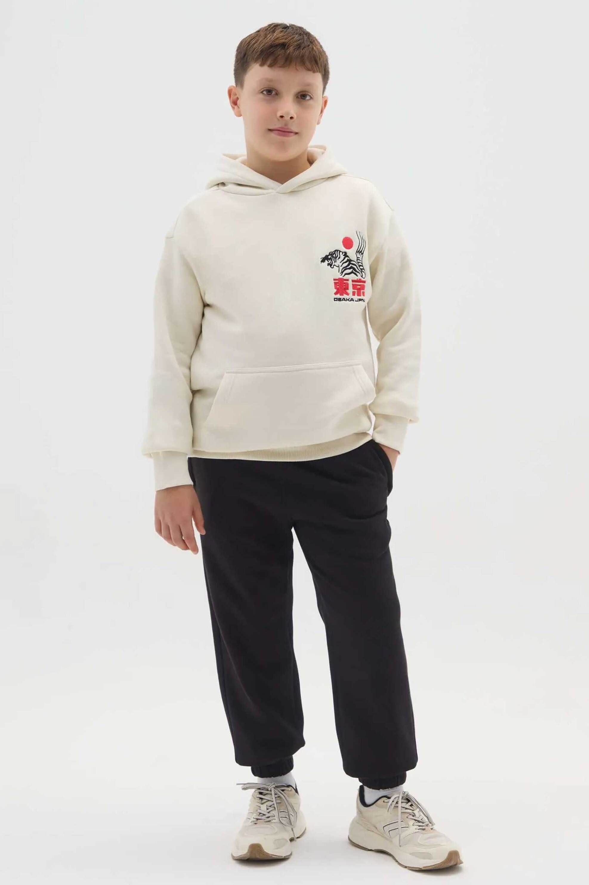 OVS παιδικό παντελόνι φόρμας μονόχρωμο Regular Fit - 002485216 Μαύρο