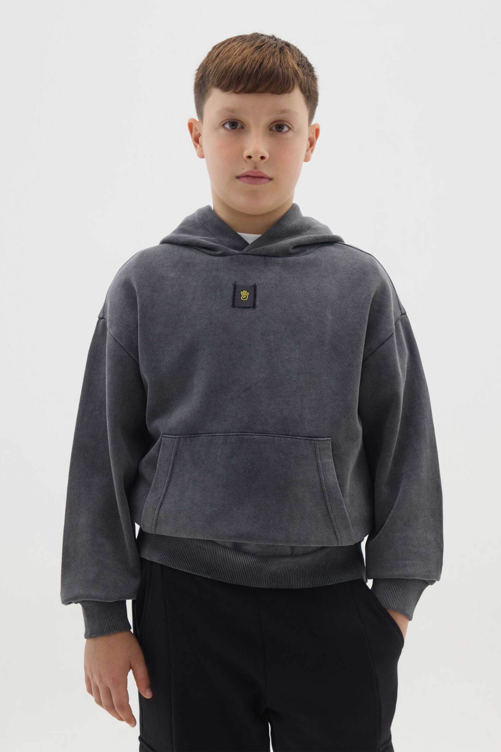 OVS παιδική μπλούζα φούτερ με print Regular Fit - 002485151 Γκρι