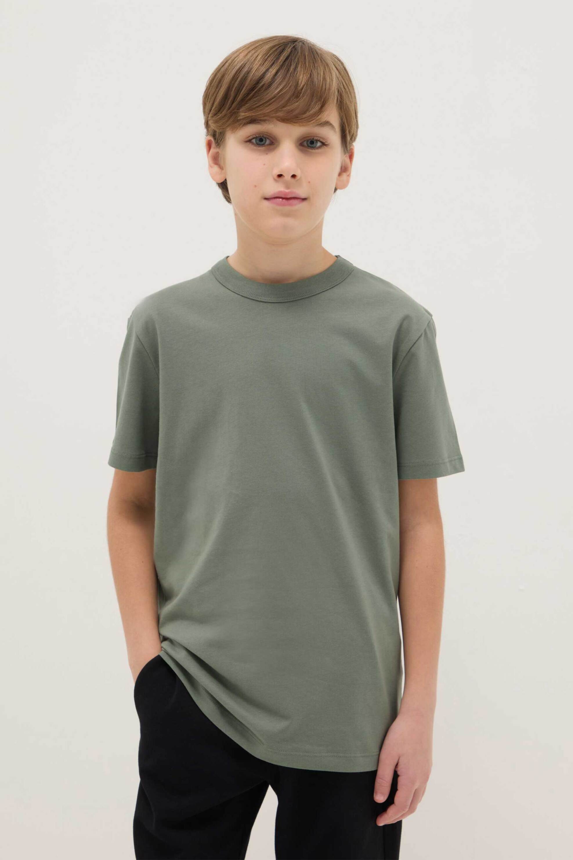 OVS παιδικό T-shirt μονόχρωμο - 002531267 Χακί