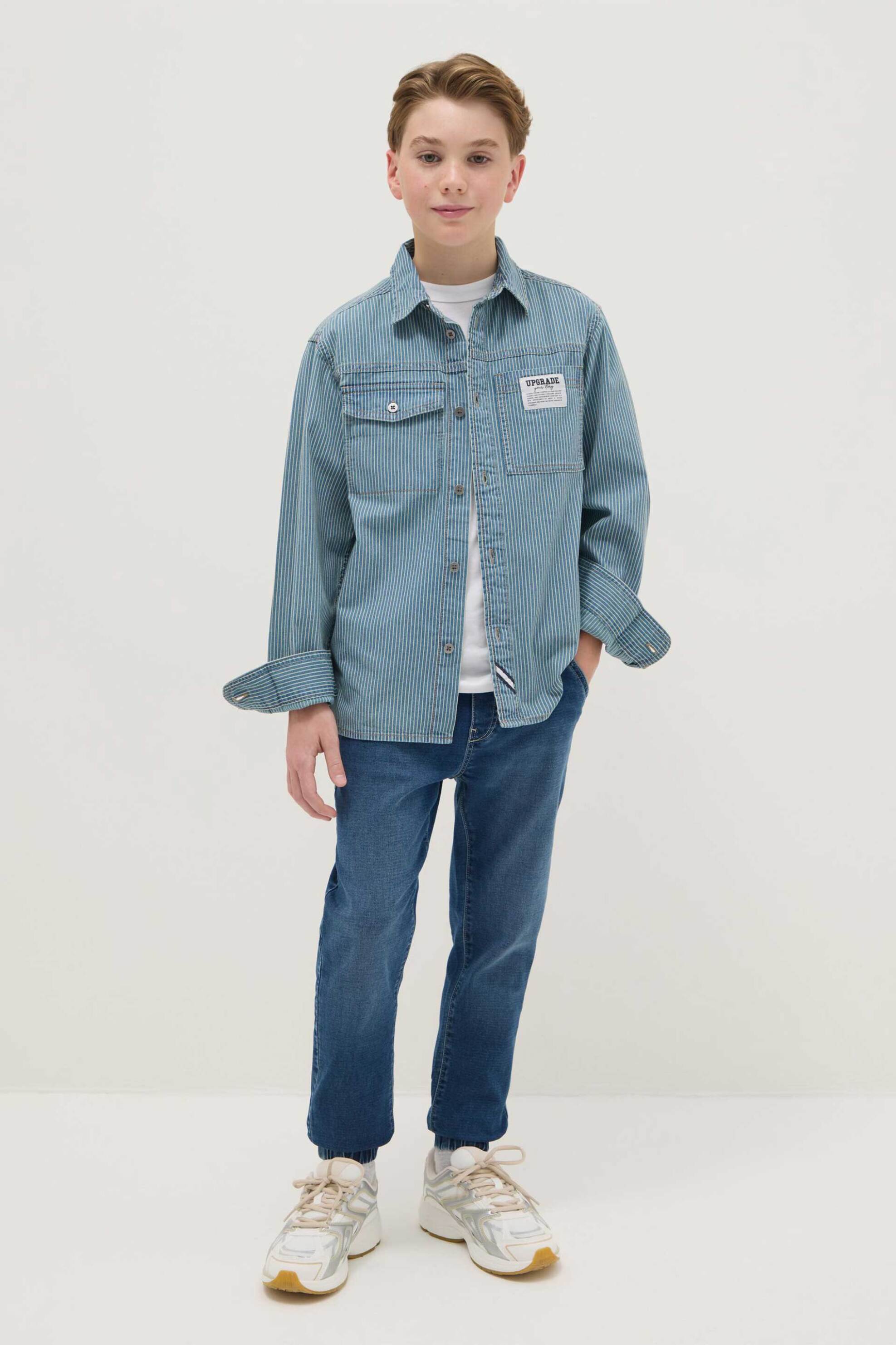 OVS παιδικό τζιν παντελόνι με ελαστική μέση Regular Fit - 002552100 Denim Blue