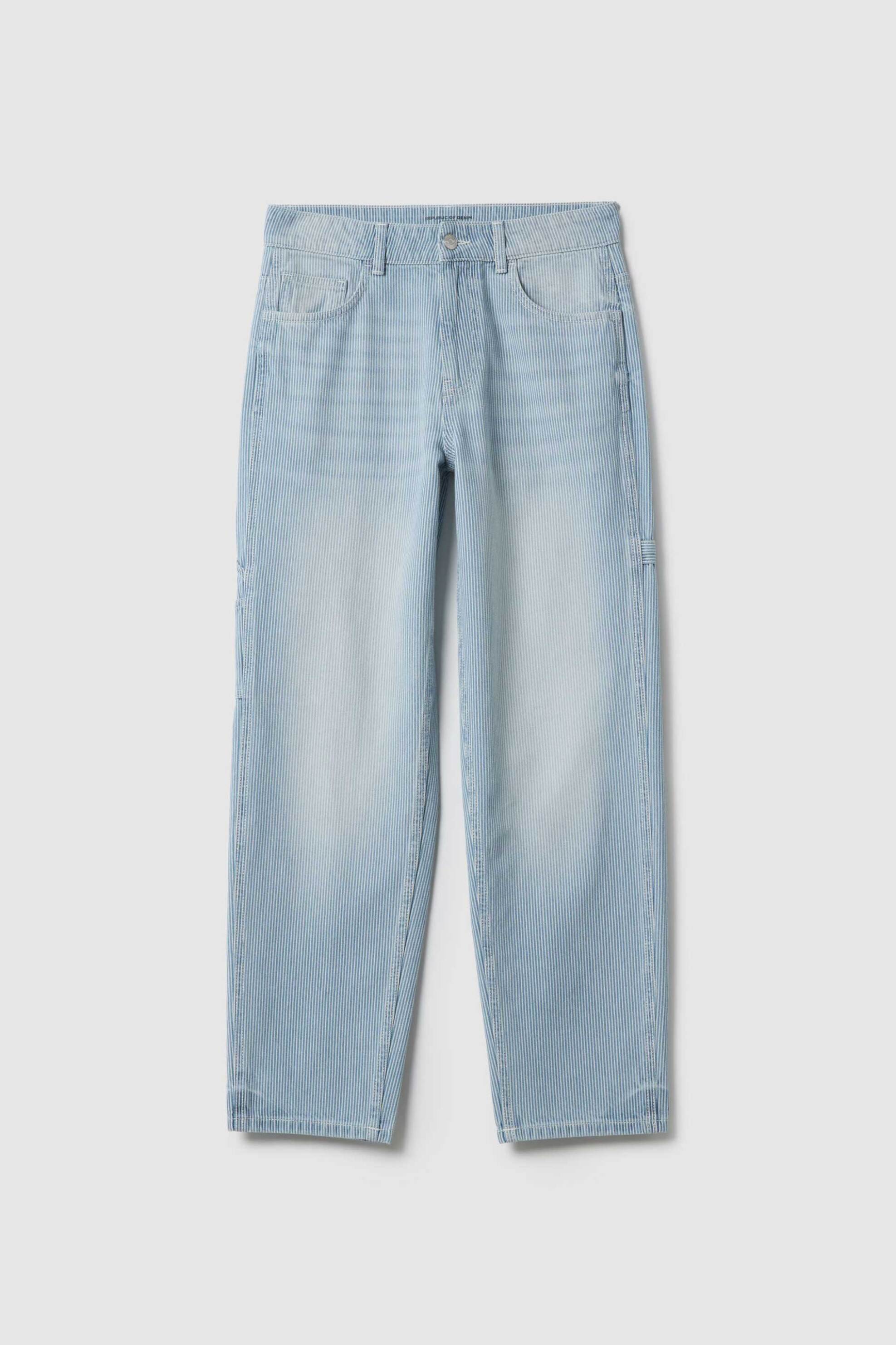 Ovs Παιδικό Τζιν Παντελόνι με Ριγέ Σχέδιο Relaxed Fit - 002552245 Denim Blue
