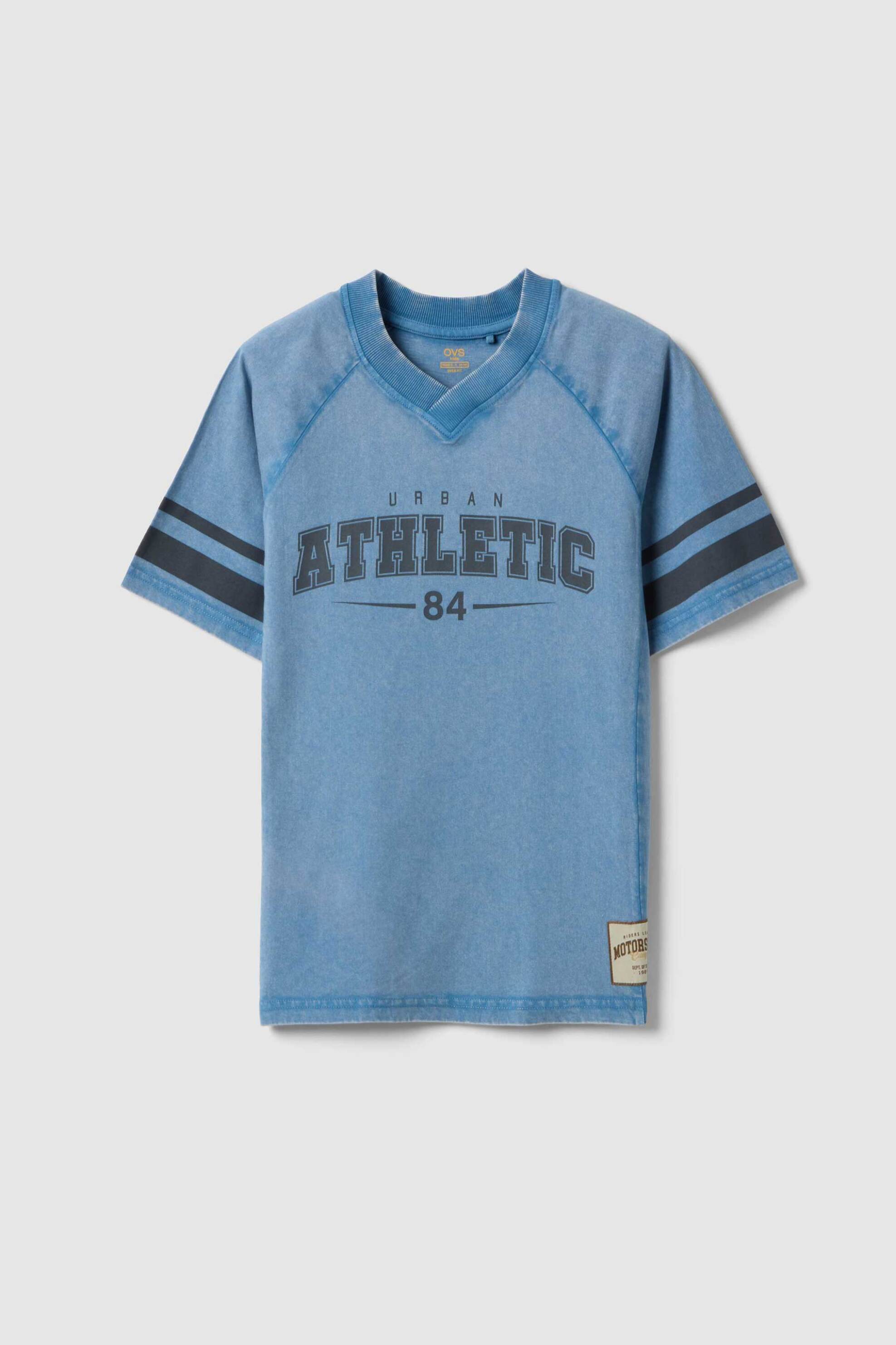 Ovs Παιδικό Αθλητικό T-Shirt με Lettering Print Regular Fit - 002574130 Μπλε