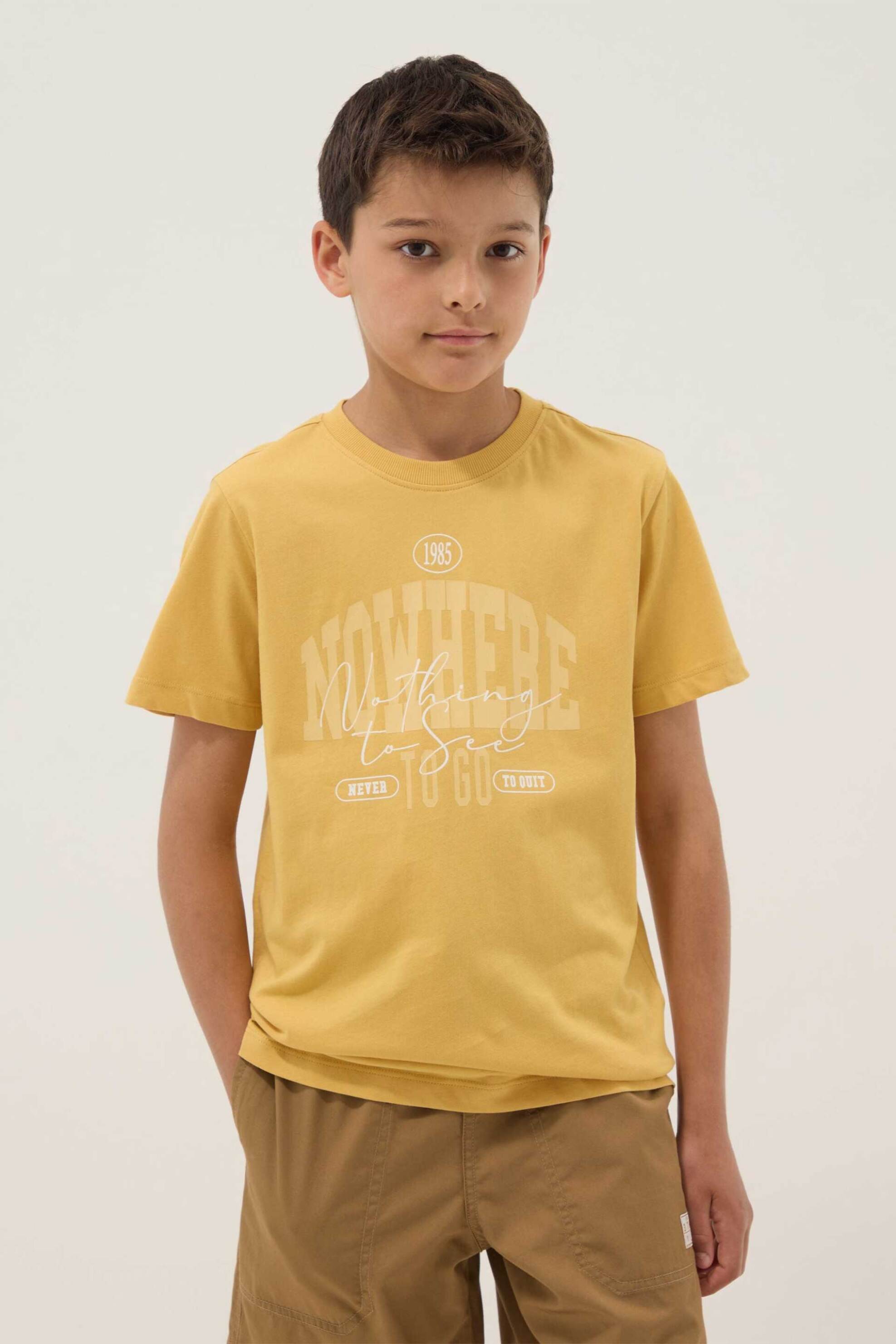 OVS παιδικό T-shirt με print Regular Fit - 002682448 Κίτρινο