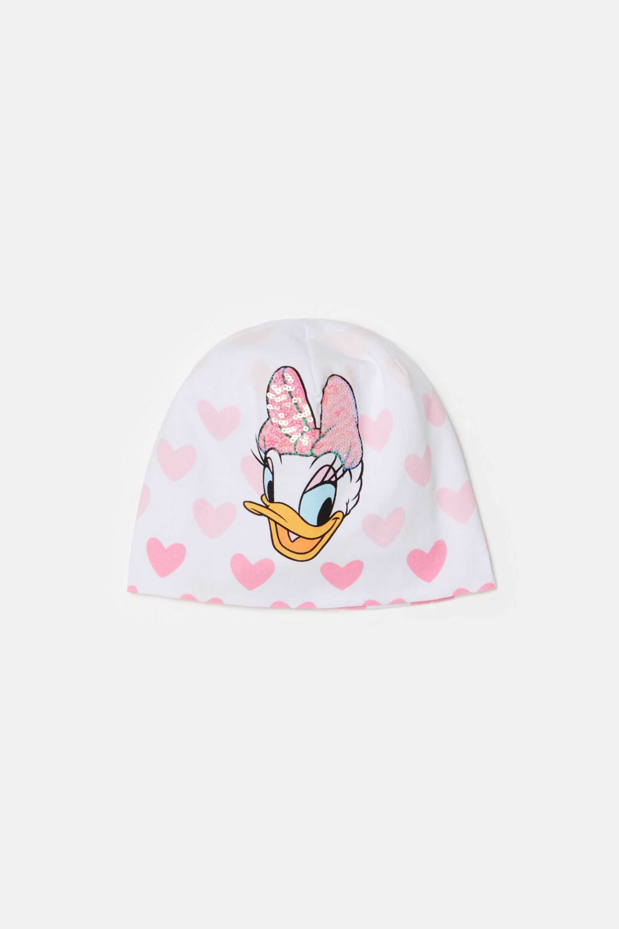 OVS παιδικό βαμβακερό σκουφάκι με Disney's Daisy Duck print - 001976732 Λευκό
