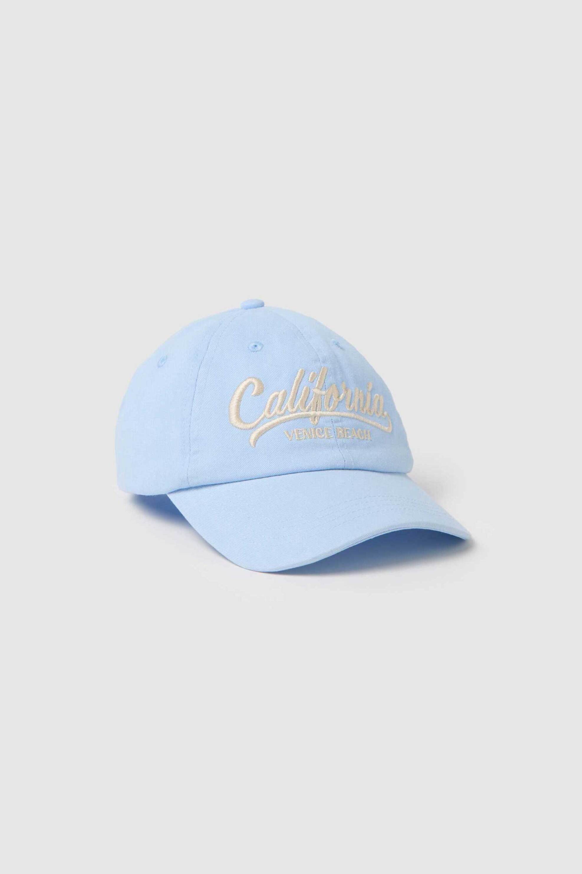OVS παιδικό καπέλο jockey με κεντημένο California lettering - 002271336 Σιελ