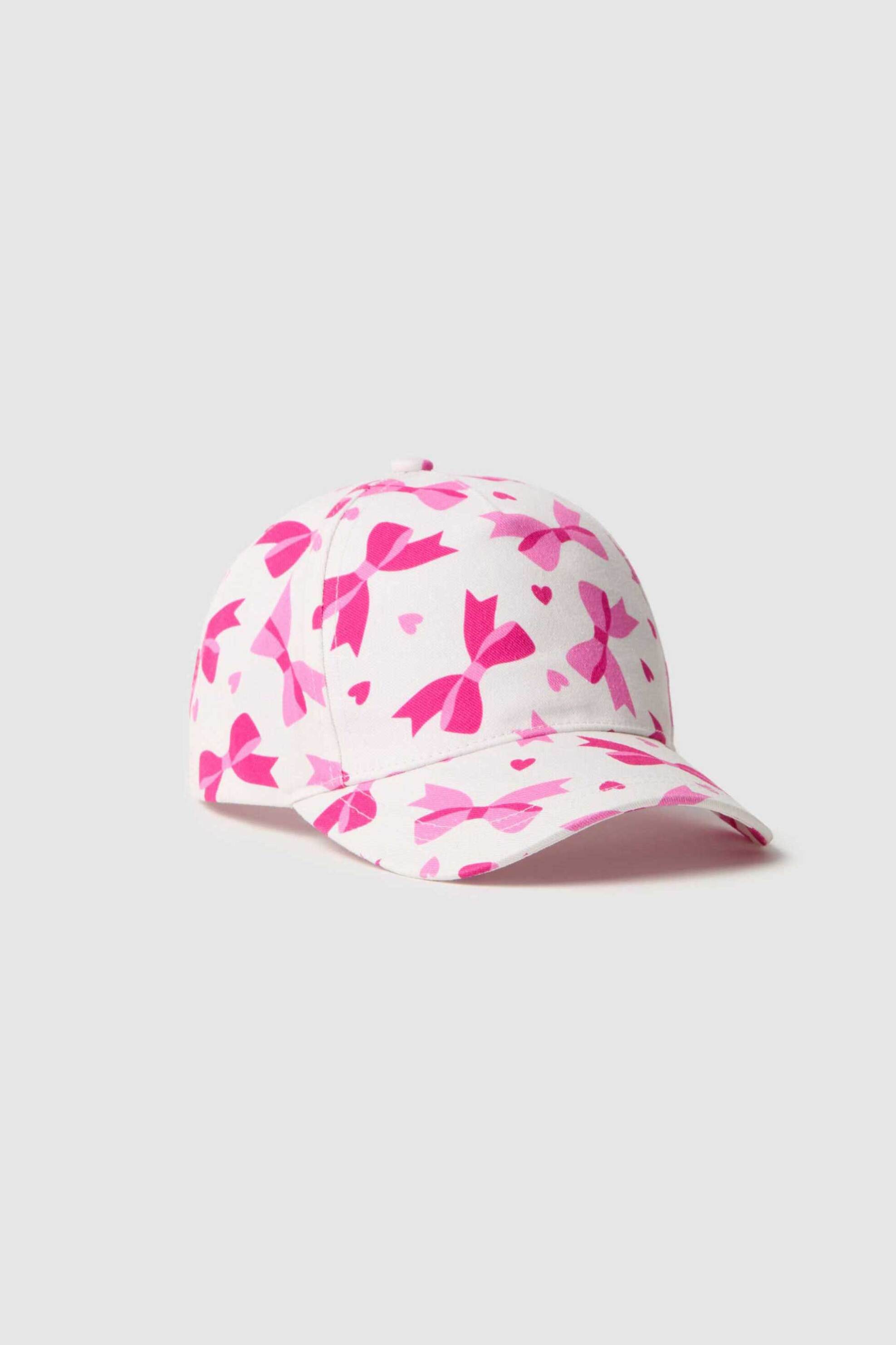 OVS παιδικό καπέλο jockey με all-over bows and hearts print - 002357797 Λευκό