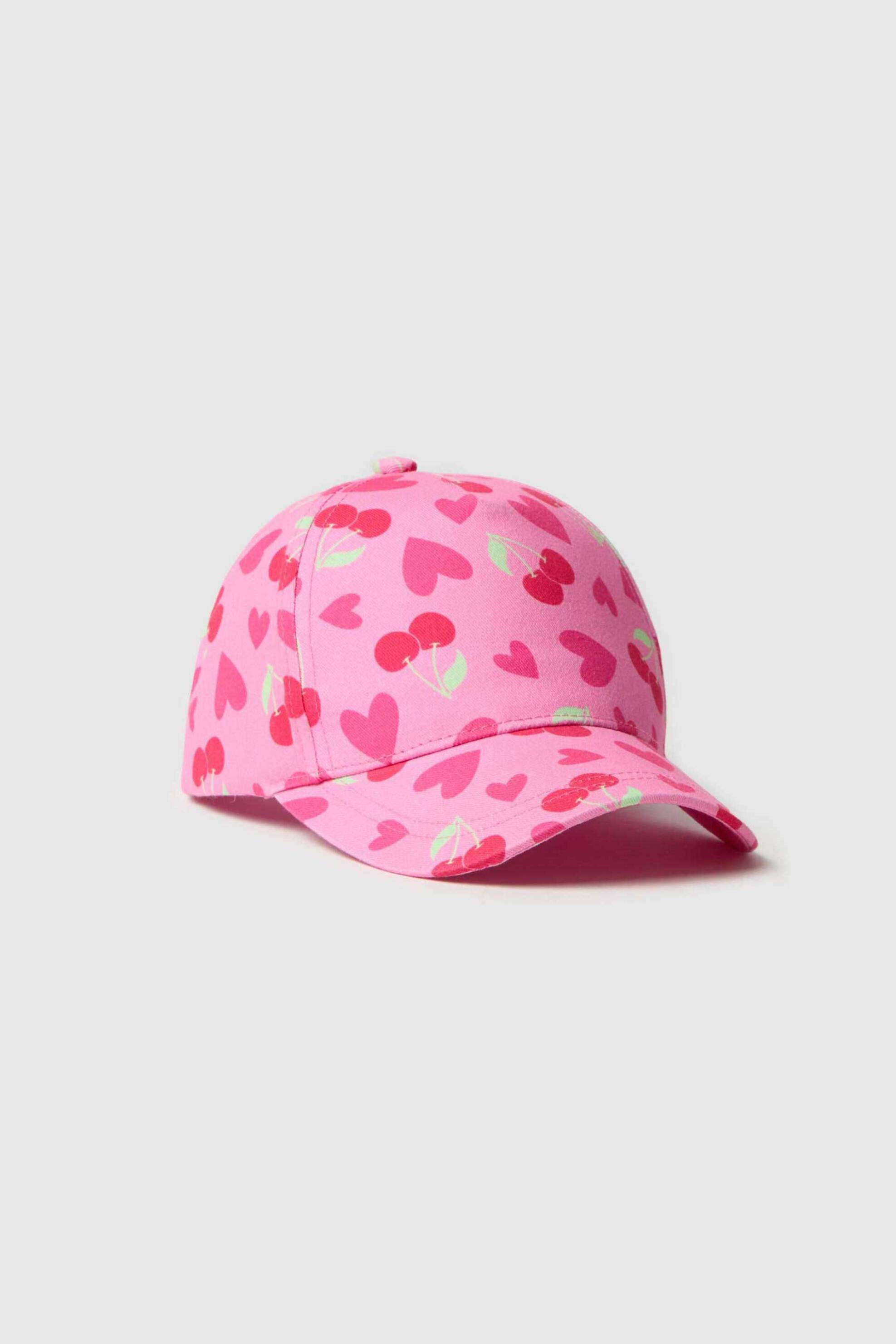 OVS παιδικό καπέλο jockey με all-over cherries and hearts print - 002357809 Ροζ