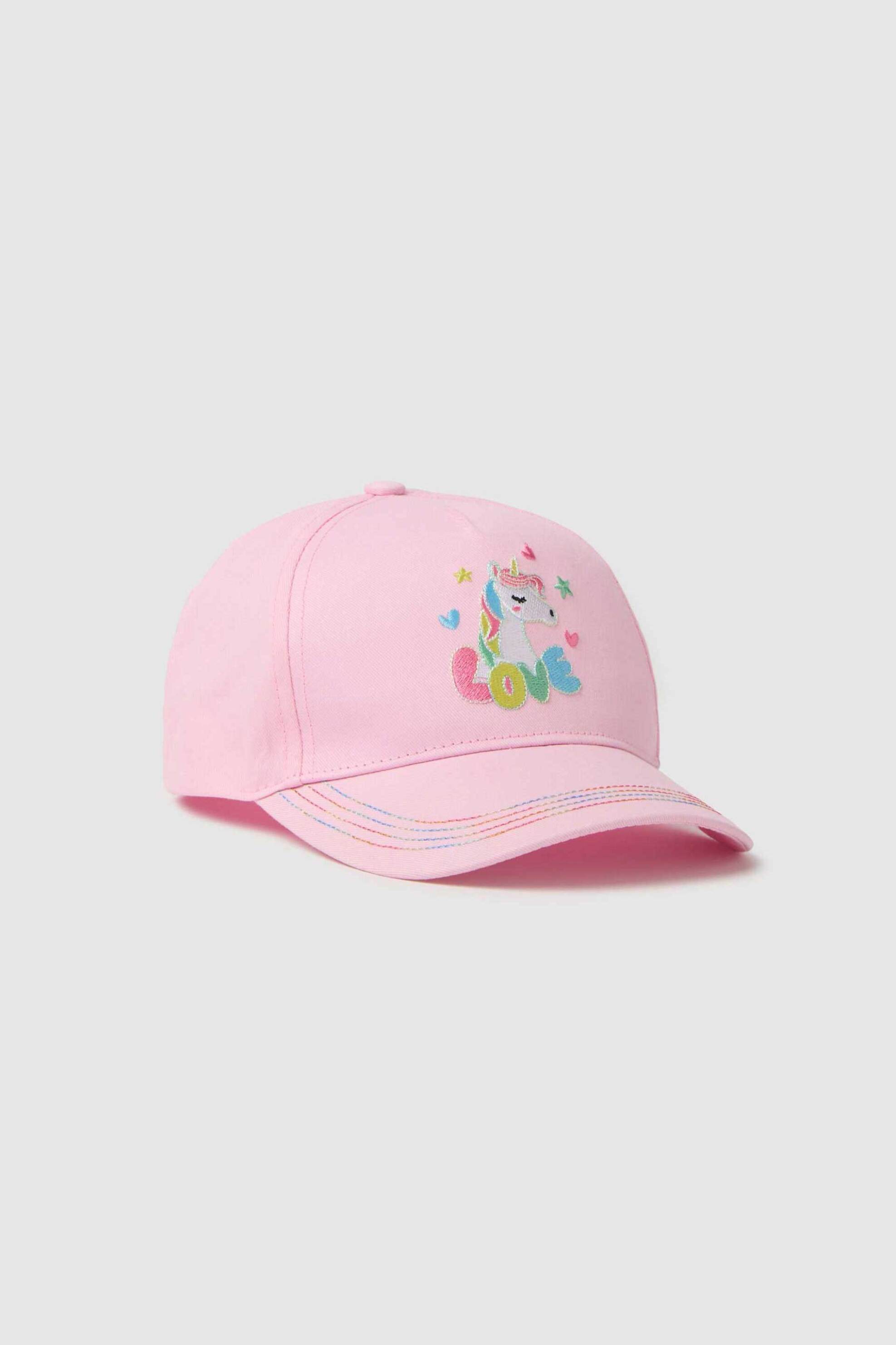 OVS παιδικό καπέλο jockey με unicorn patch - 002357838 Ροζ