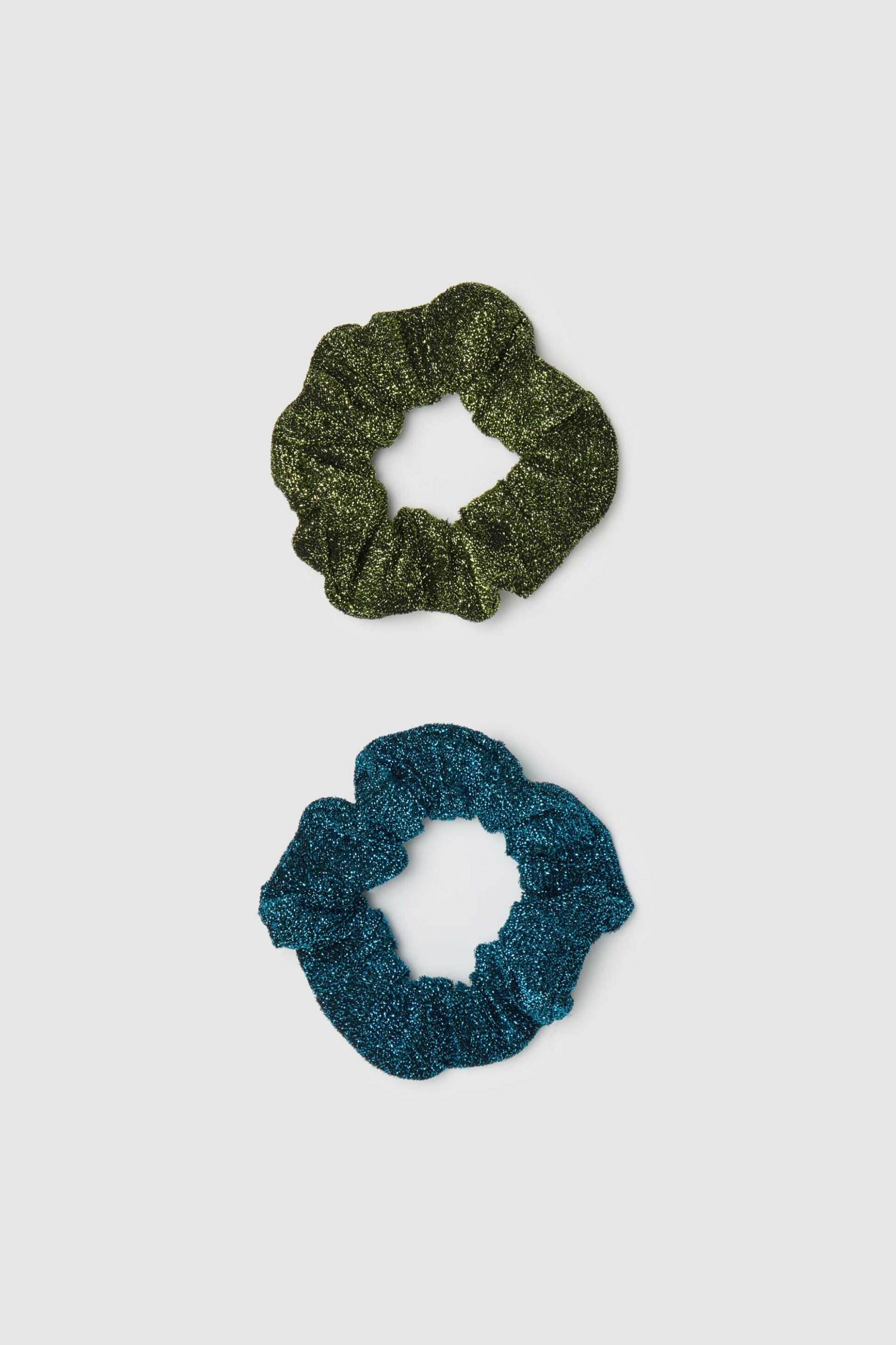 OVS παιδικό σετ scrunchies μεταλλιζέ (2 τεμάχια) - 002364318 Μπλε