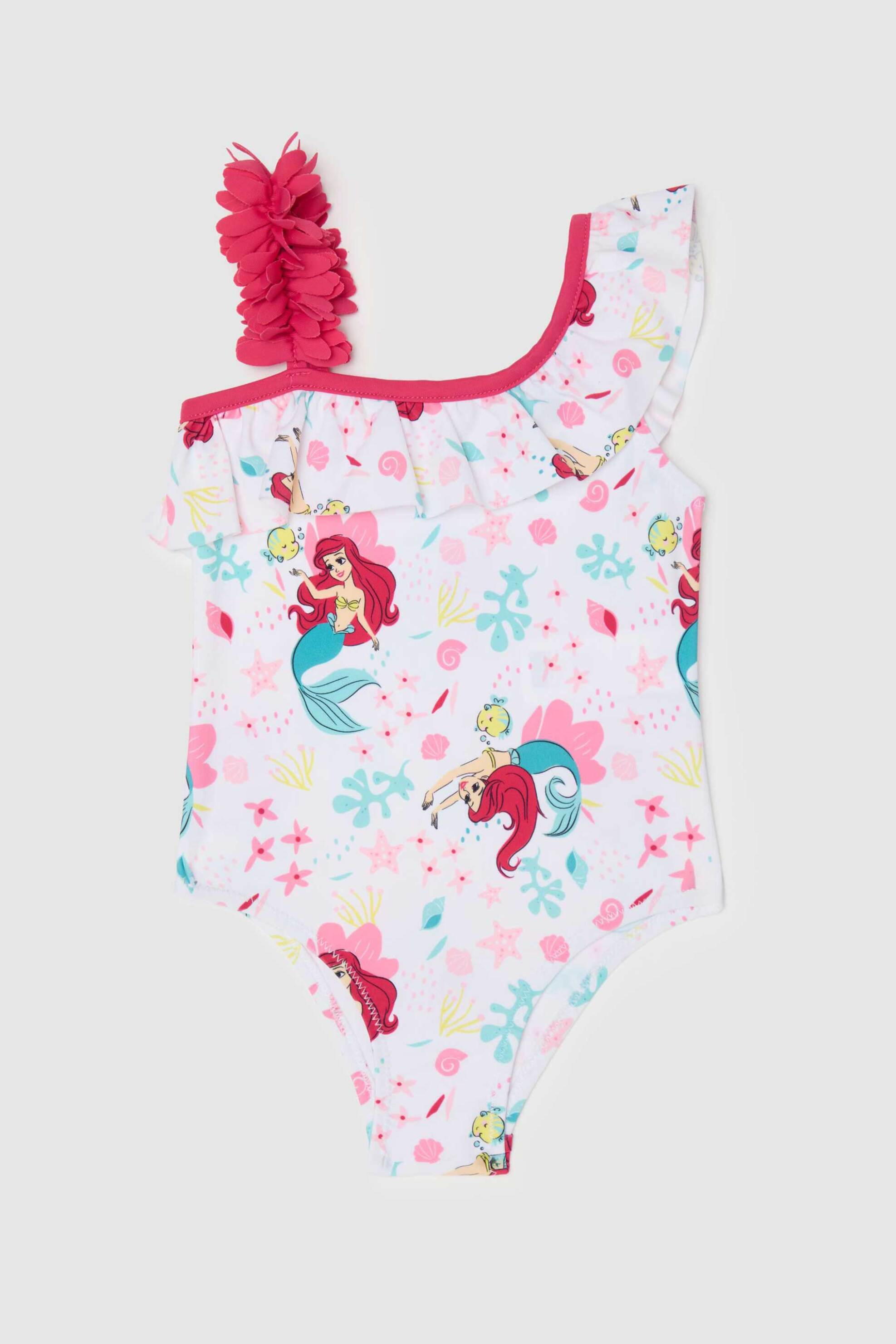 OVS KIDS OVS βρεφικό μαγιό ολόσωμο με Little Mermaid print - 002199293 Λευκό