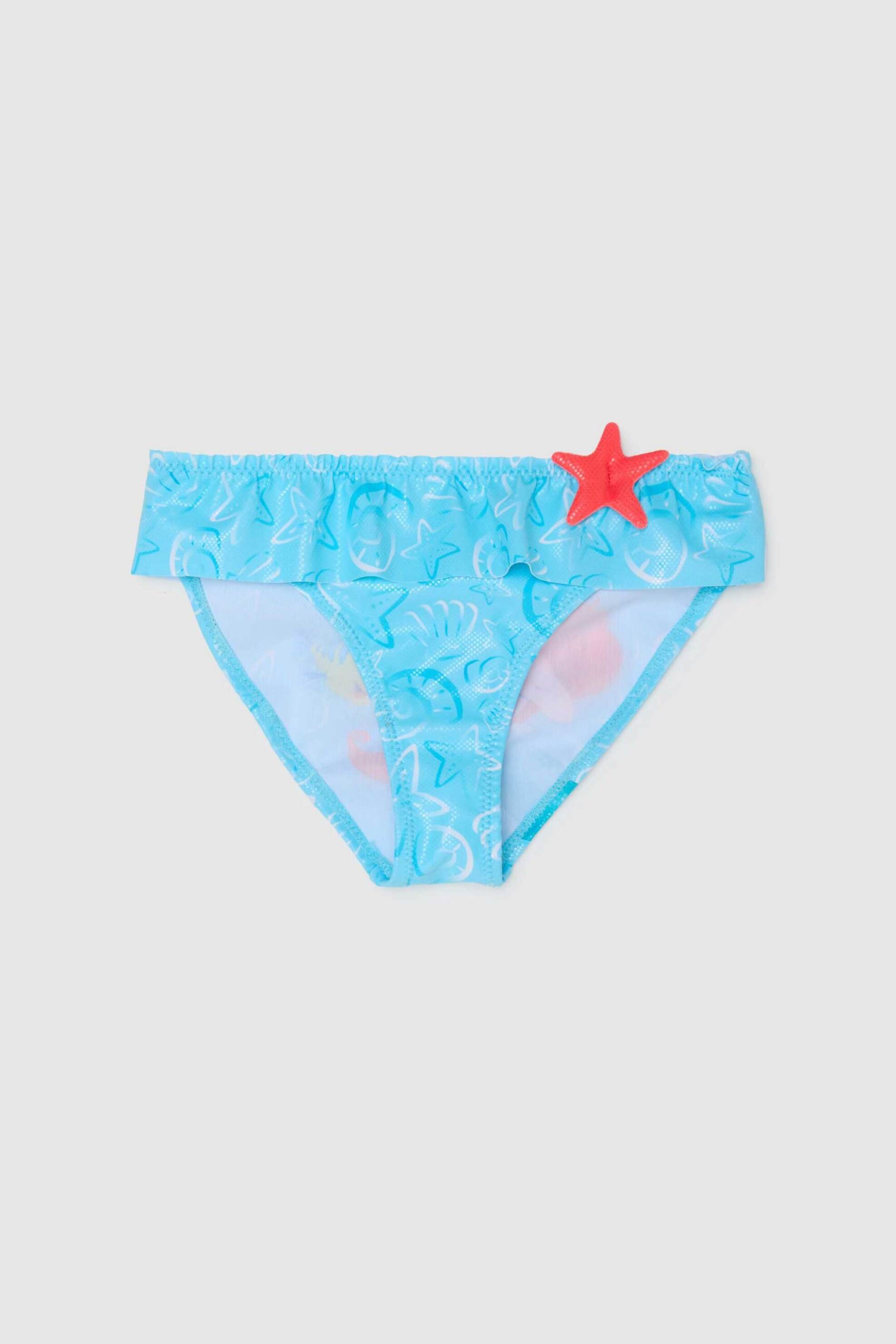 OVS παιδικό μαγιό μπικίνι σλιπ με Ariel and Flounder print - 002199872 Γαλάζιο
