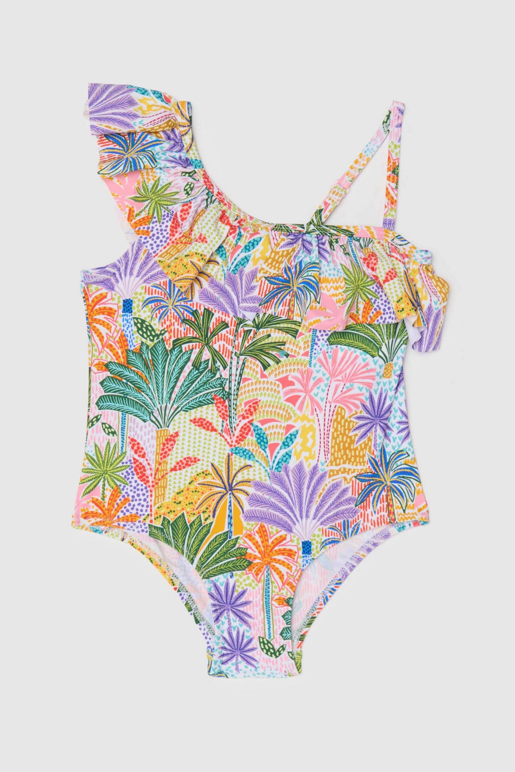 OVS παιδικό μαγιό ολόσωμο με floral print - 002199918 Λιλά