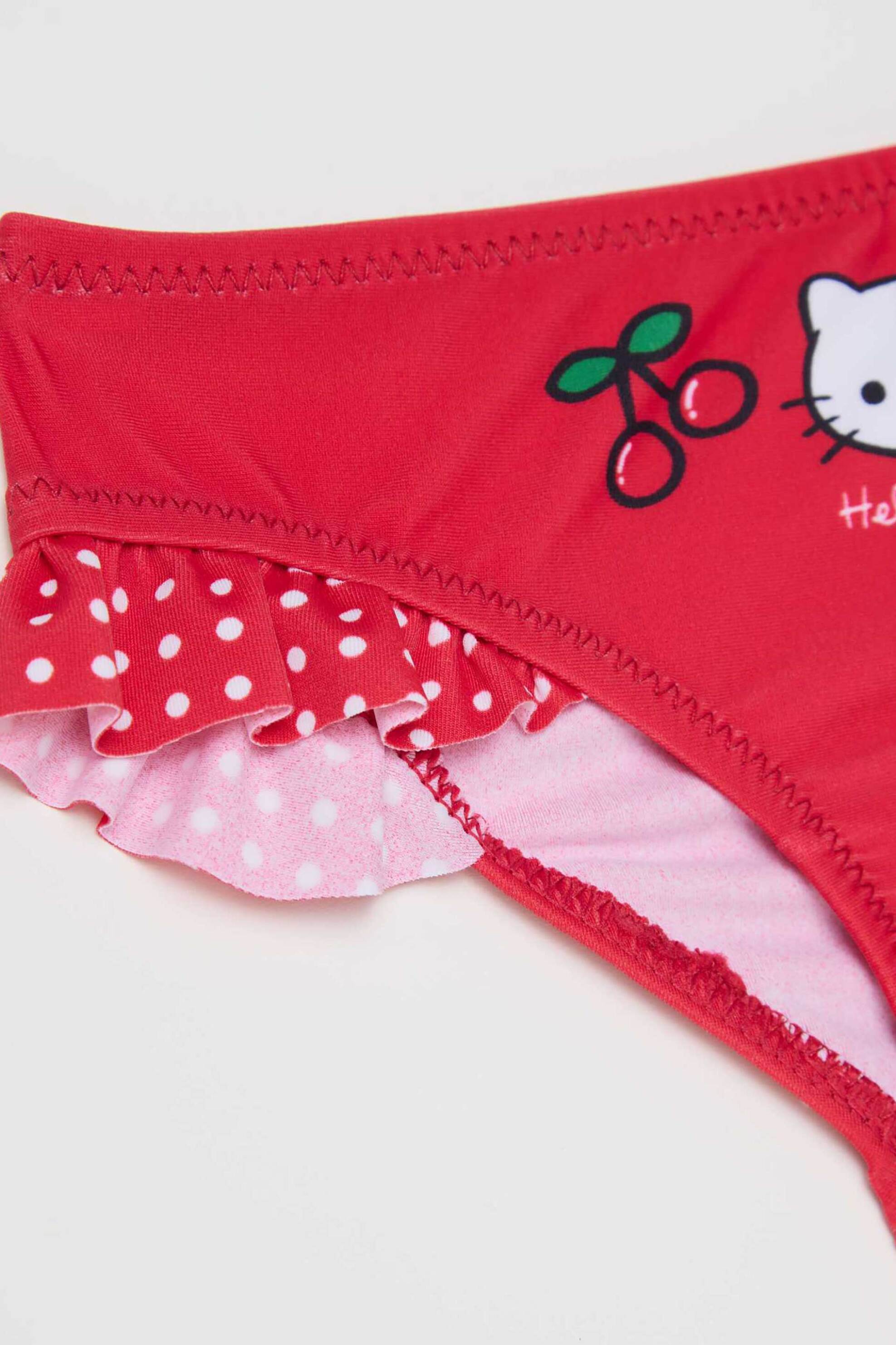 OVS βρεφικό μαγιό σλιπ για κορίτσια με Hello Kitty print και βολάν - 002259034 Κόκκινο φωτογραφία