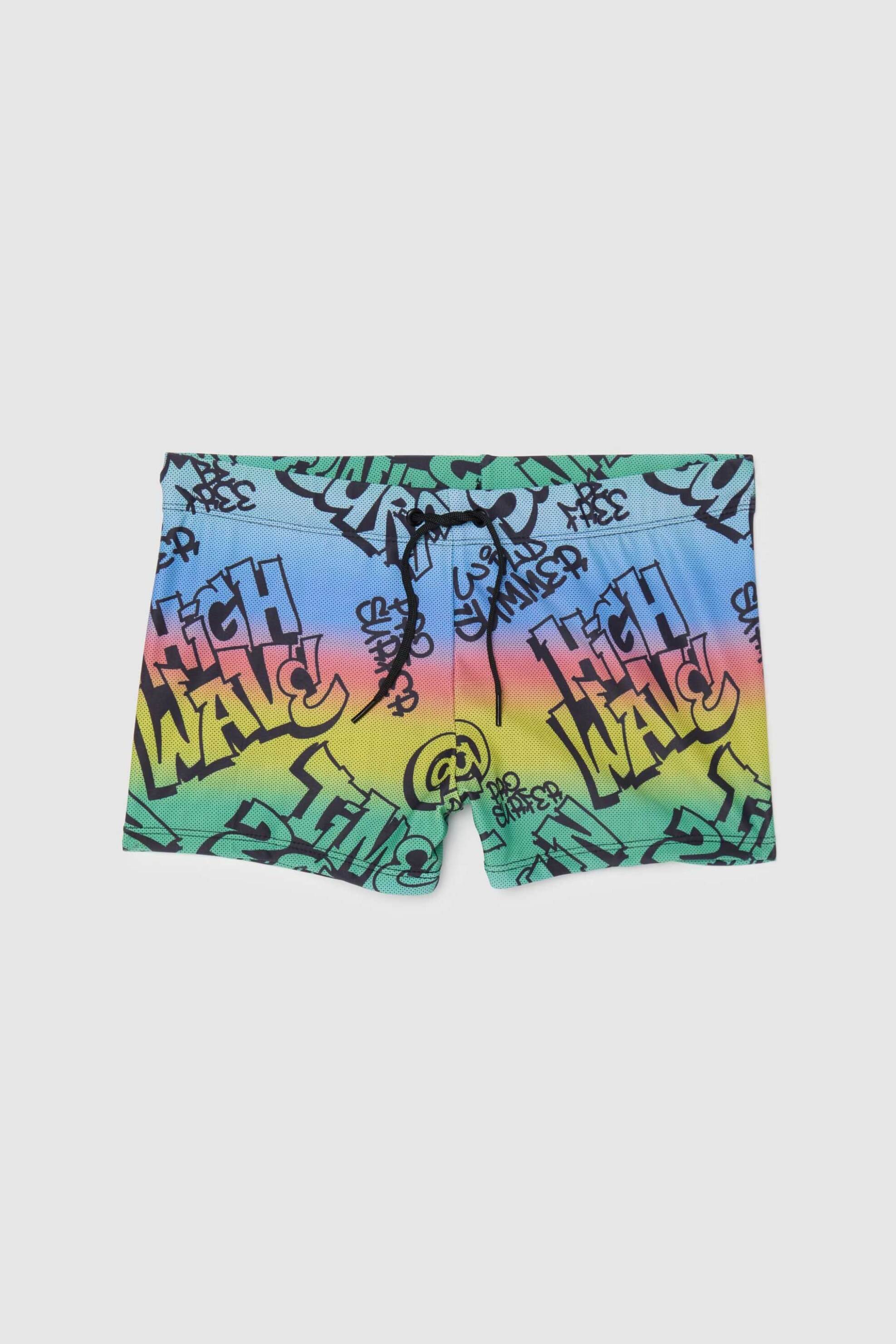 OVS παιδικό μαγιό trunk για αγόρια με all-over print - 002272985 Γαλάζιο