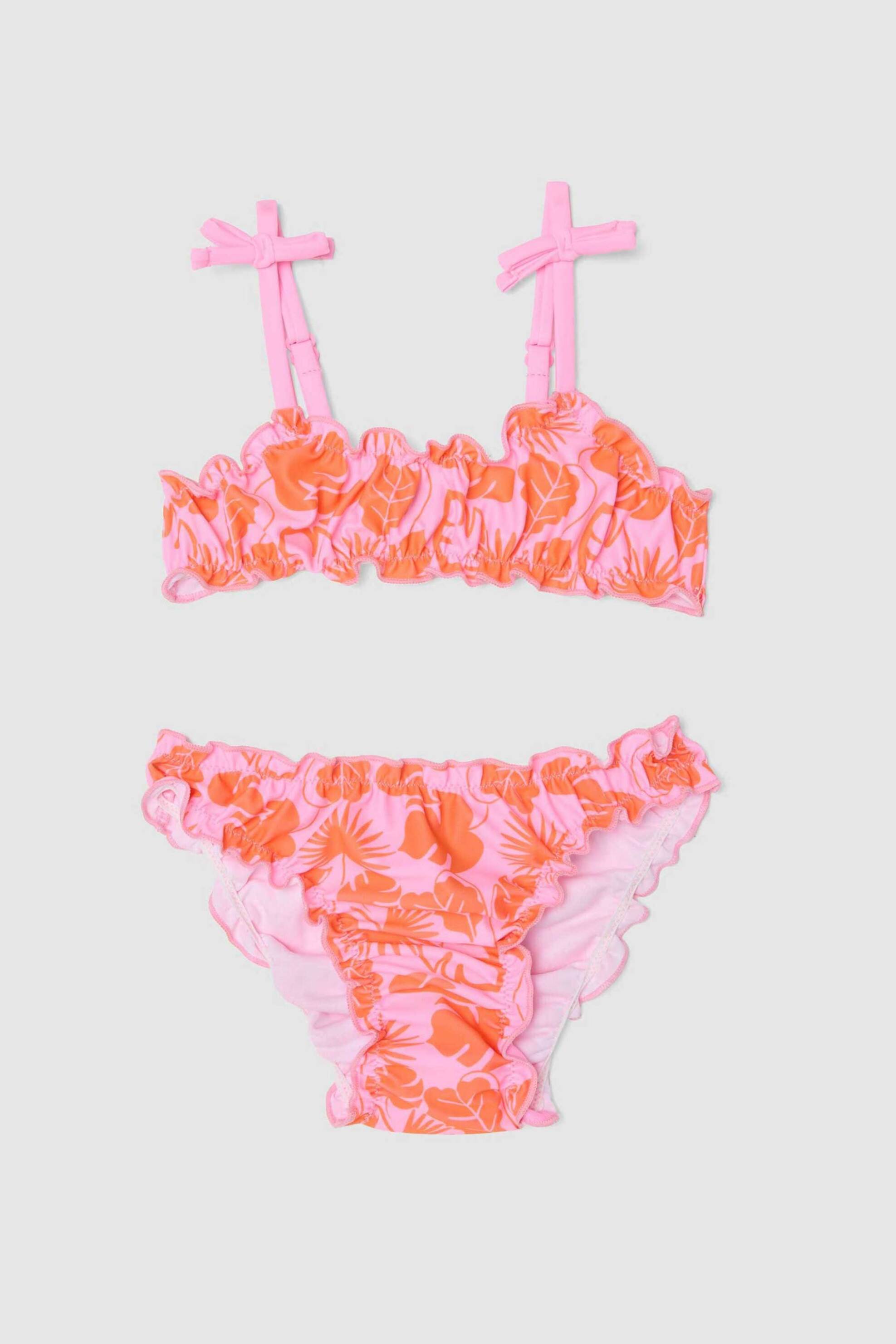 OVS παιδικό σετ μαγιό με floral print - 002616850 Ροζ