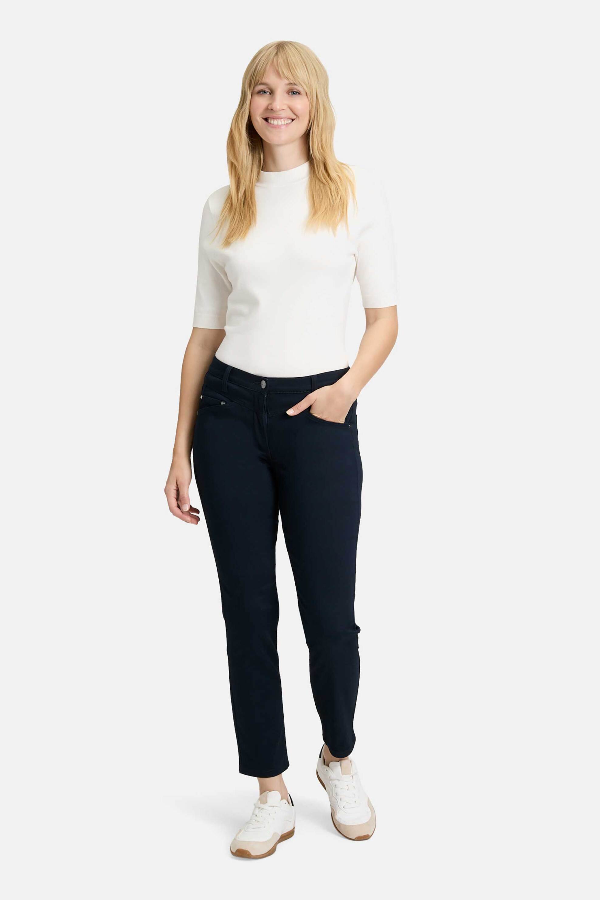 Betty Barclay γυναικείο cropped παντελόνι Slim Fit - 6818/2518 Μπλε Σκούρο