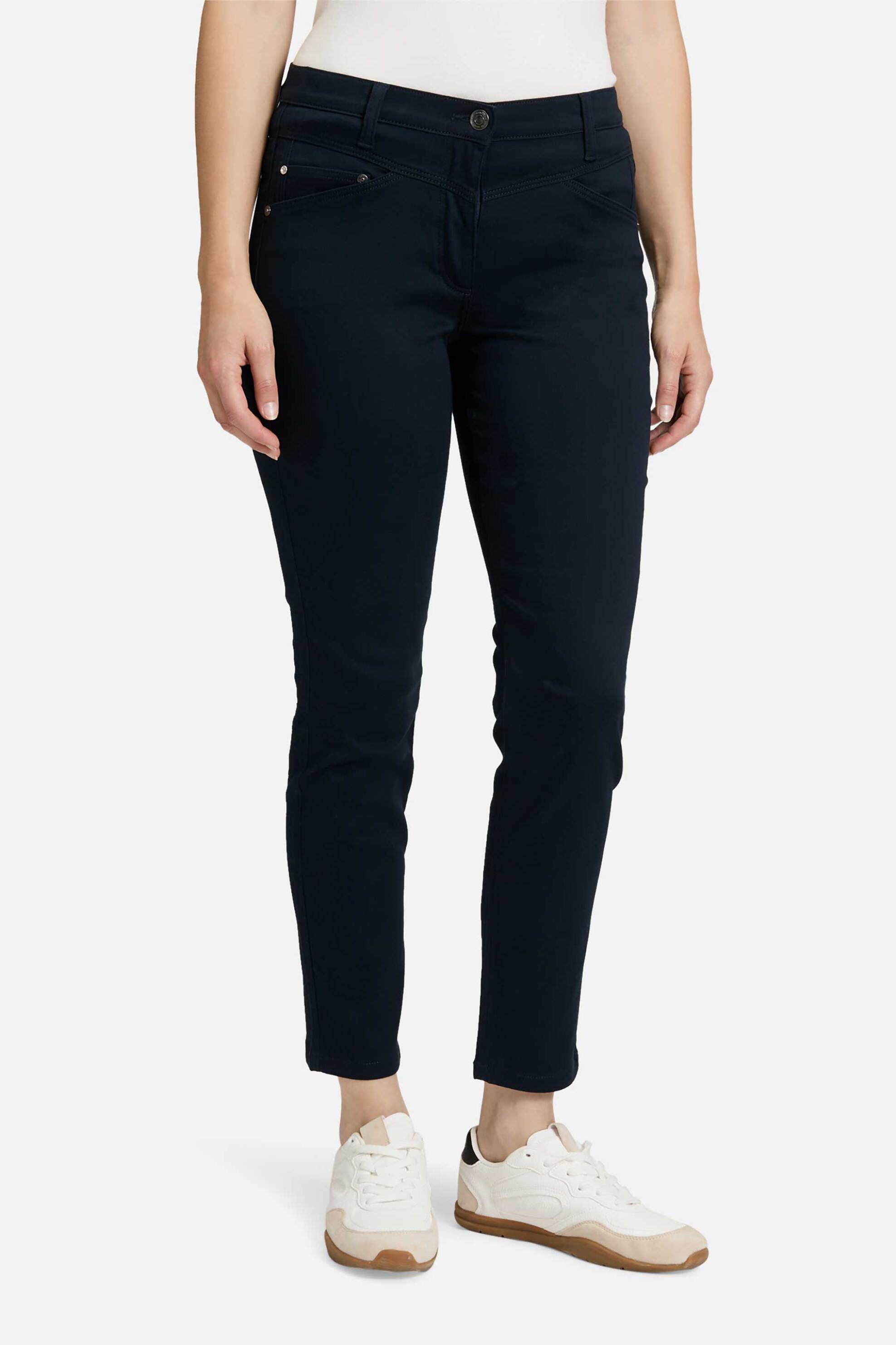Betty Barclay γυναικείο cropped παντελόνι Slim Fit - 6818/2518 Μπλε Σκούρο φωτογραφία