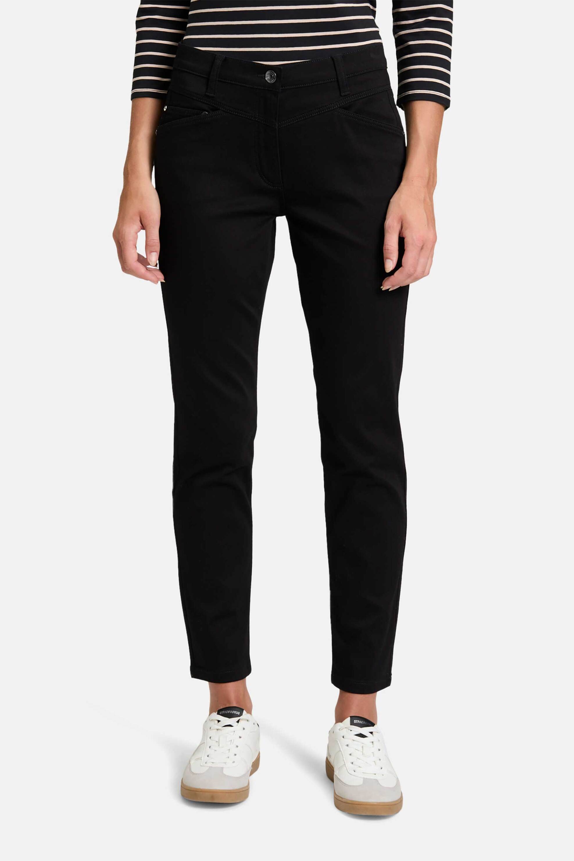 Betty Barclay γυναικείο cropped παντελόνι Slim Fit - 6818/2518 Μαύρο