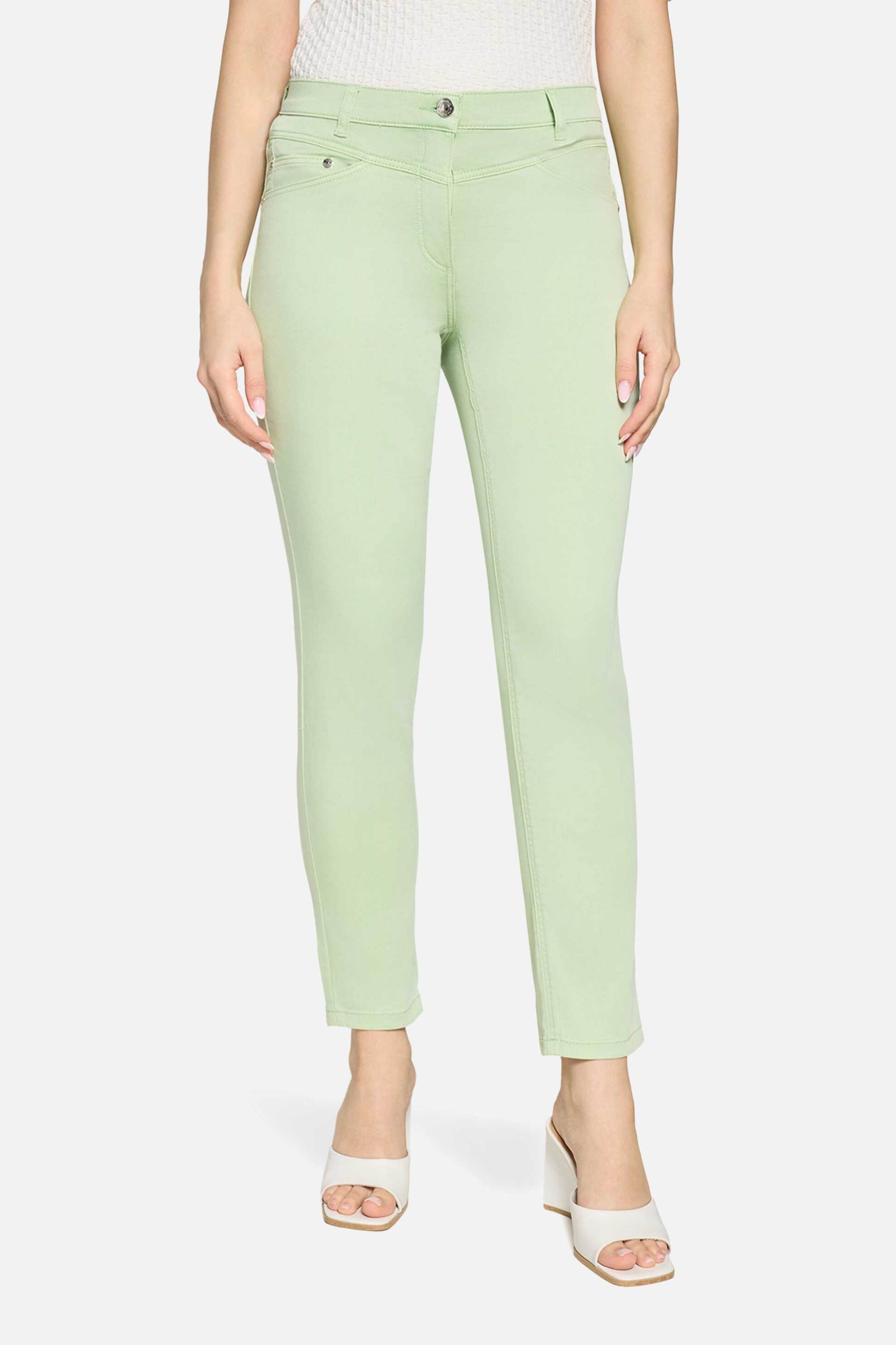 Betty Barclay γυναικείο cropped παντελόνι Slim Fit - 6818/2518 Πράσινο Ανοιχτό
