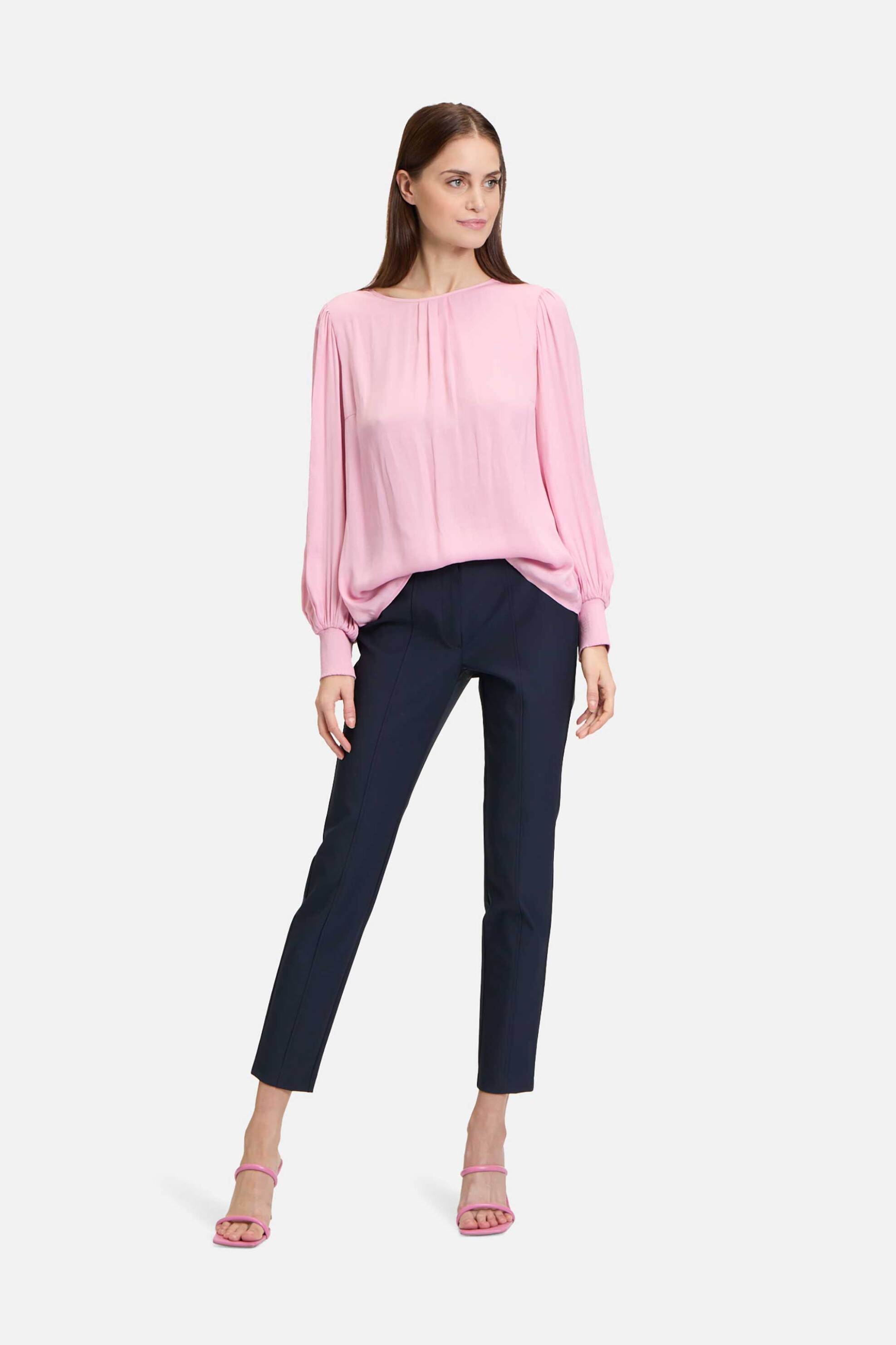 Betty Barclay γυναικείο παντελόνι μονόχρωμο Slim Fit - 6812/2150 Μπλε Σκούρο