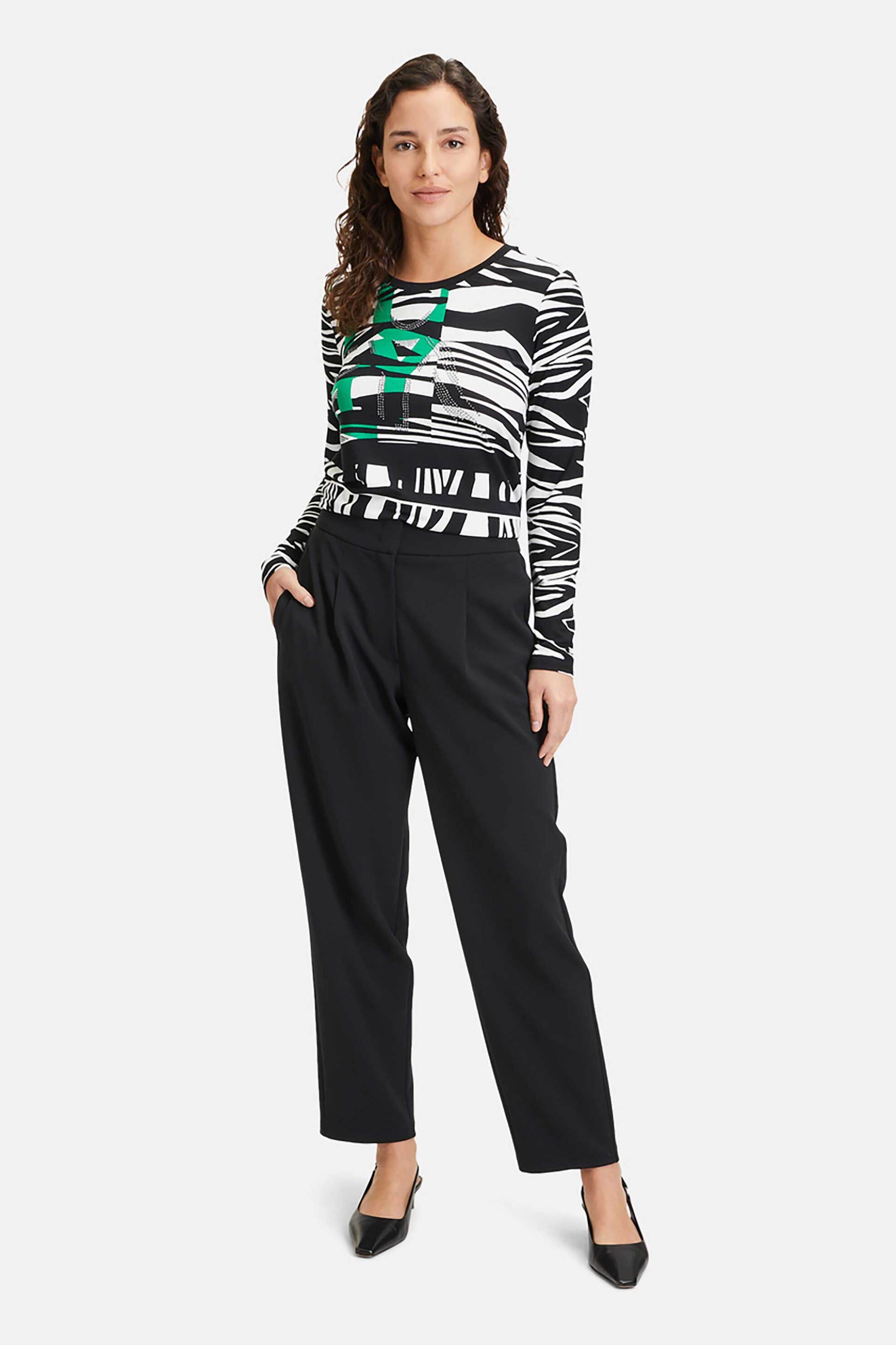 Betty Barclay Γυναικεία Μπλούζα με All-Over Zebra Print - 2009 2110 Ασπρόμαυρο