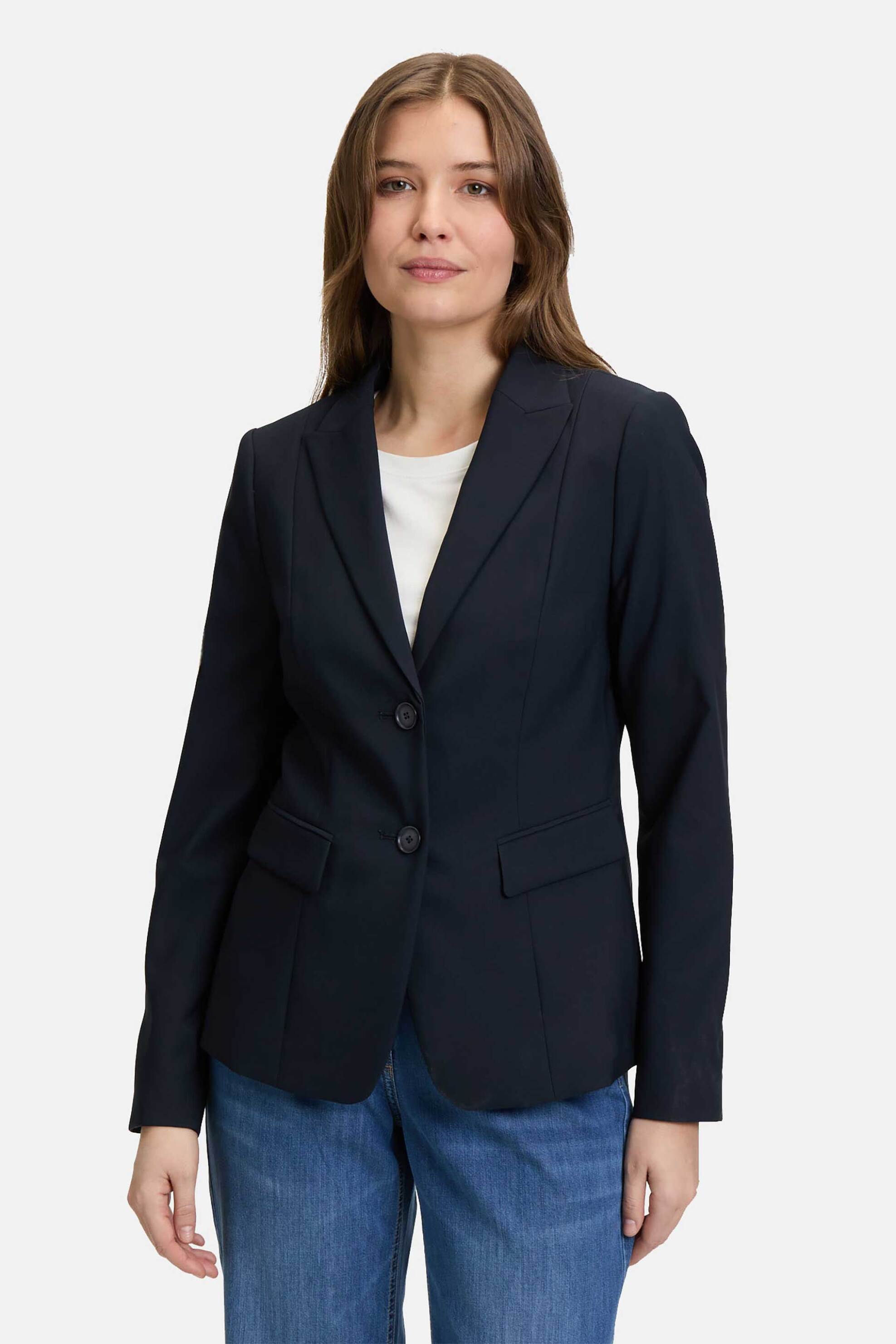 Betty Barclay γυναικείο σακάκι μονόχρωμο με τσέπες μπροστά