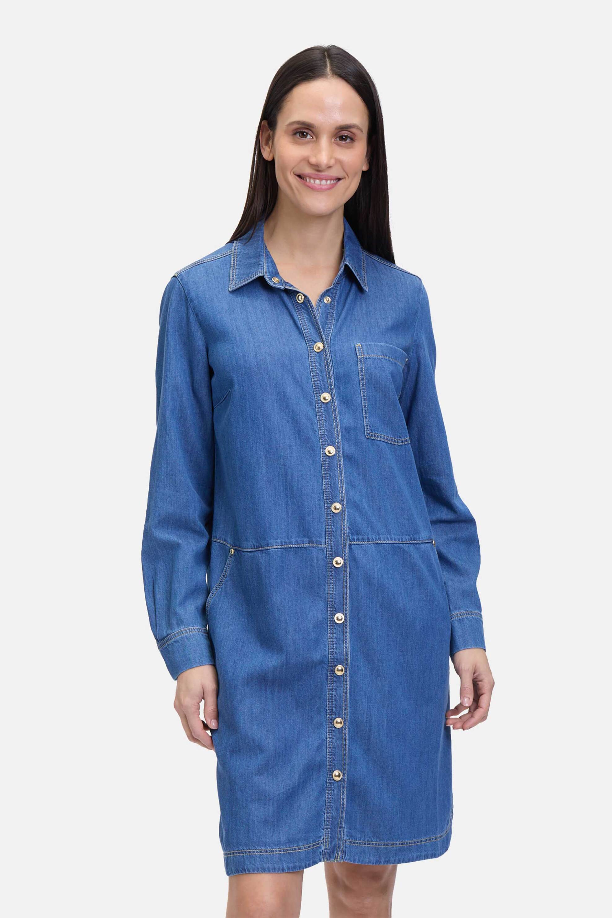 BETTY BARCLAY Betty Barclay γυναικείο mini φόρεμα denim σεμιζιέ - 1663/1105 Denim Blue