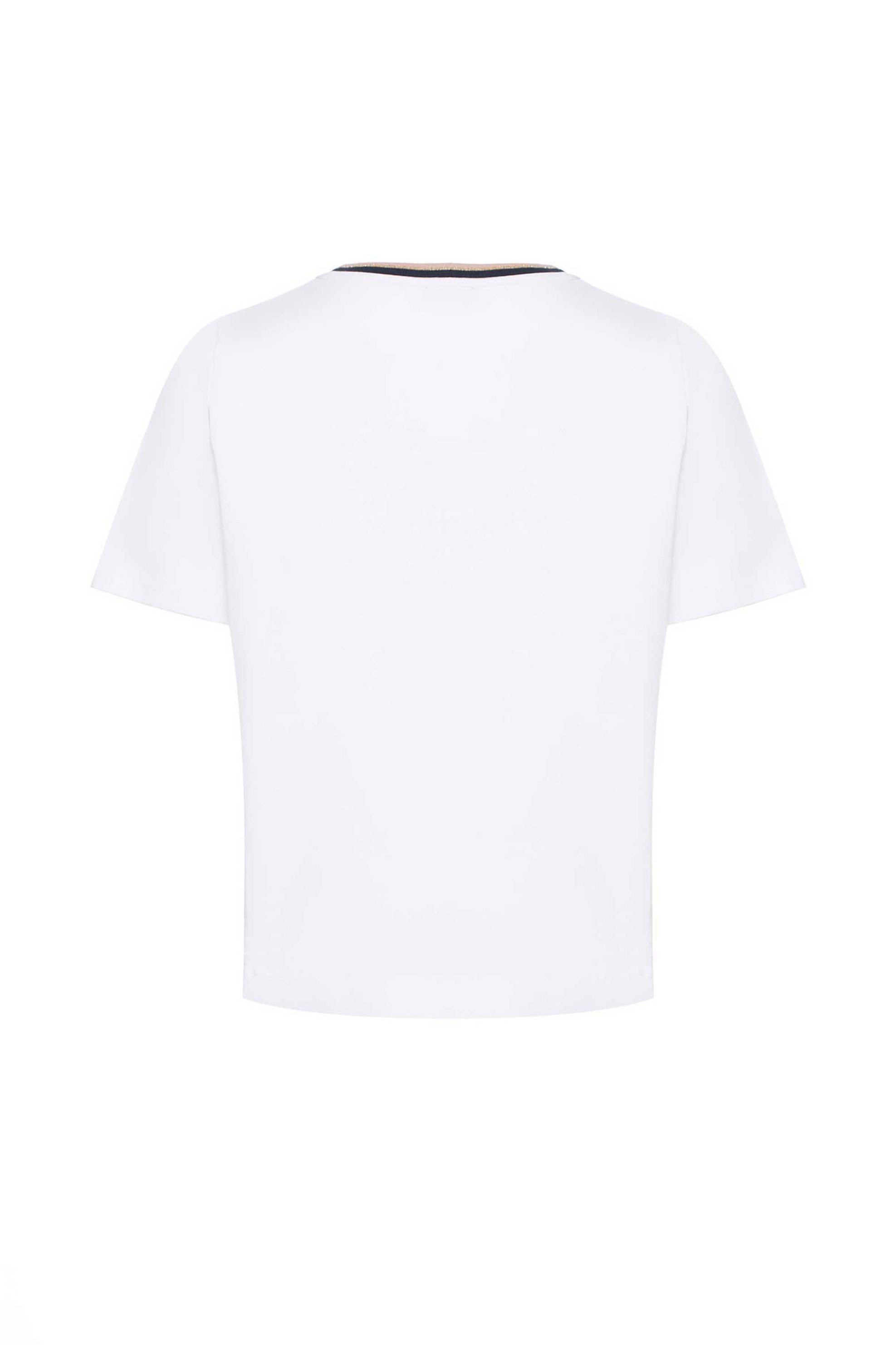 Betty Barclay γυναικείο T-shirt με print από παγιέτες και τρουκς - 2373/1097 Λευκό φωτογραφία