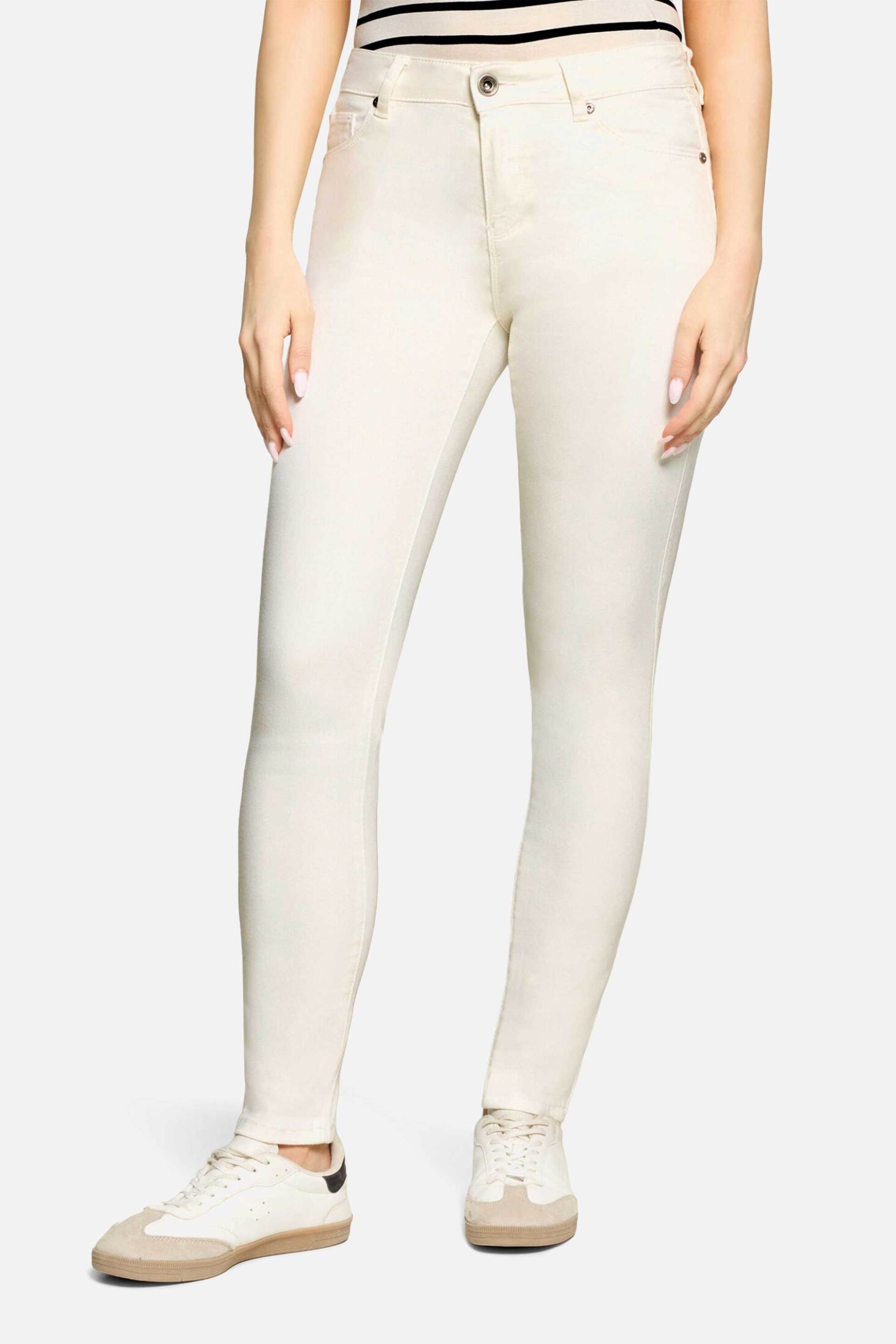 Betty Barclay γυναικείο τζιν παντελόνι cropped πεντάτσεπο Slim Fit - 6364/1053 Λευκό