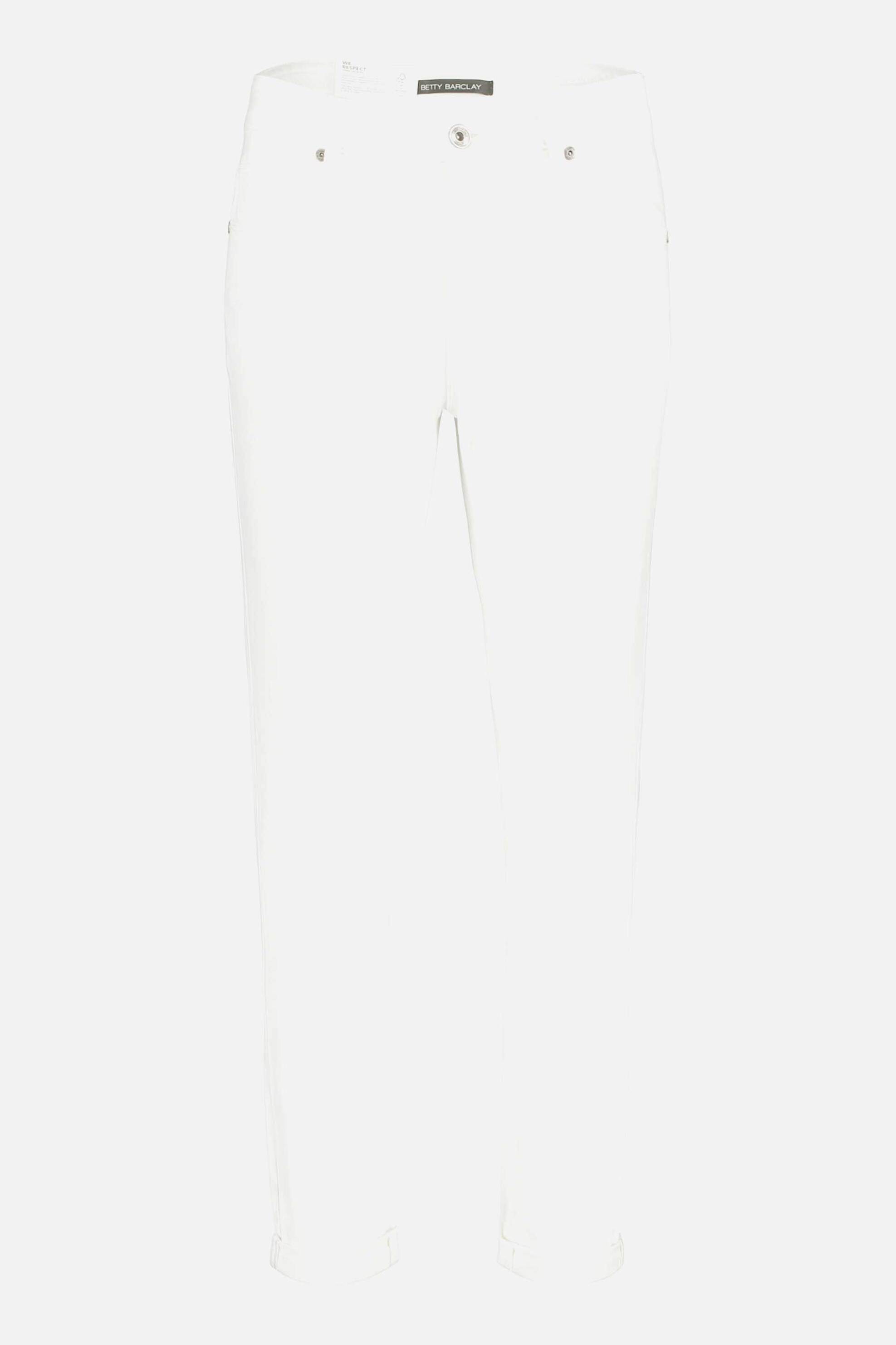 Betty Barclay Γυναικείο Τζιν Παντελόνι Cropped Πεντάτσεπο Slim Fit - 6364 1053 Λευκό