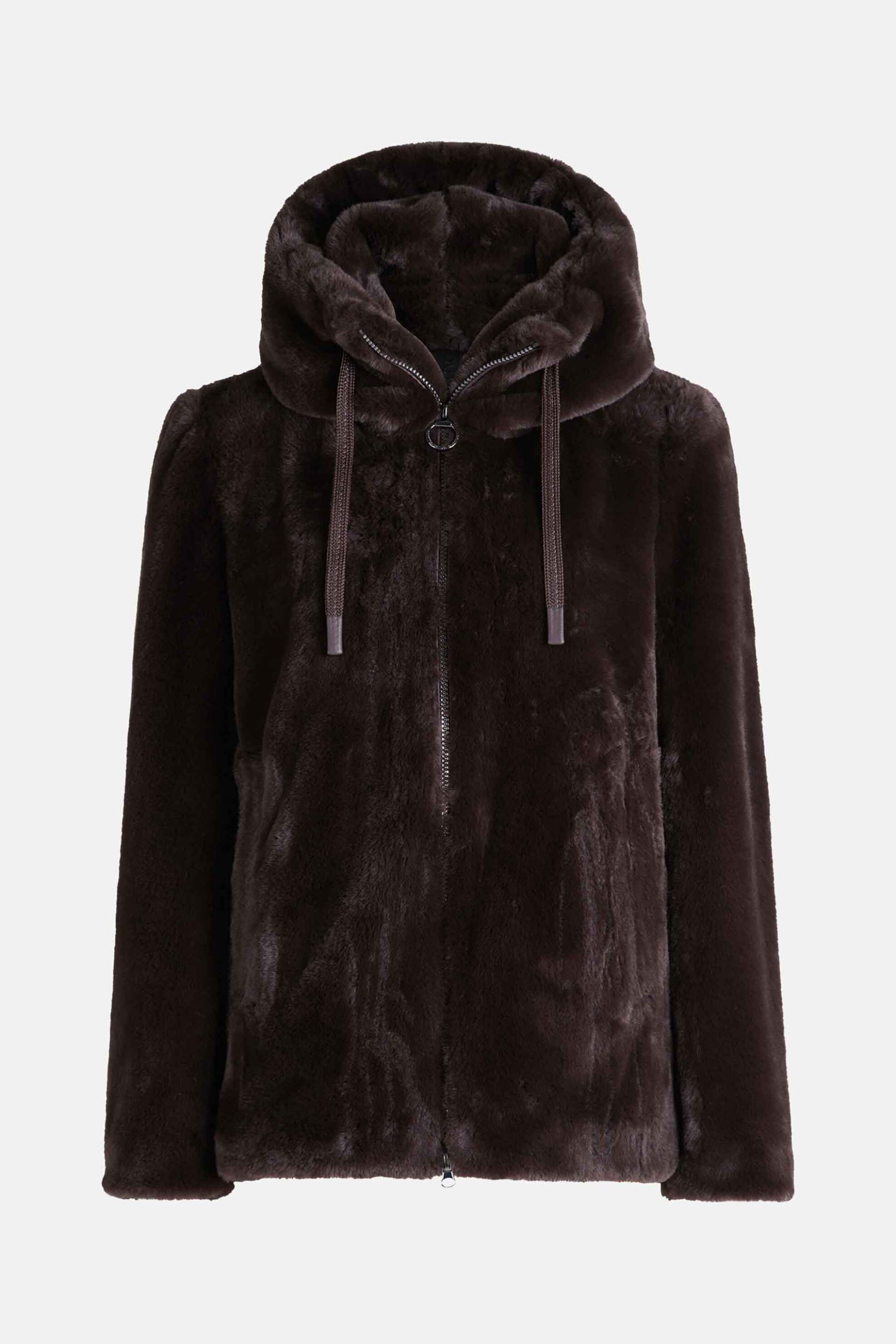 Betty Barclay γυναικείο μπουφάν με κουκούλα και faux γούνα - 7965/1540 Καφέ φωτογραφία