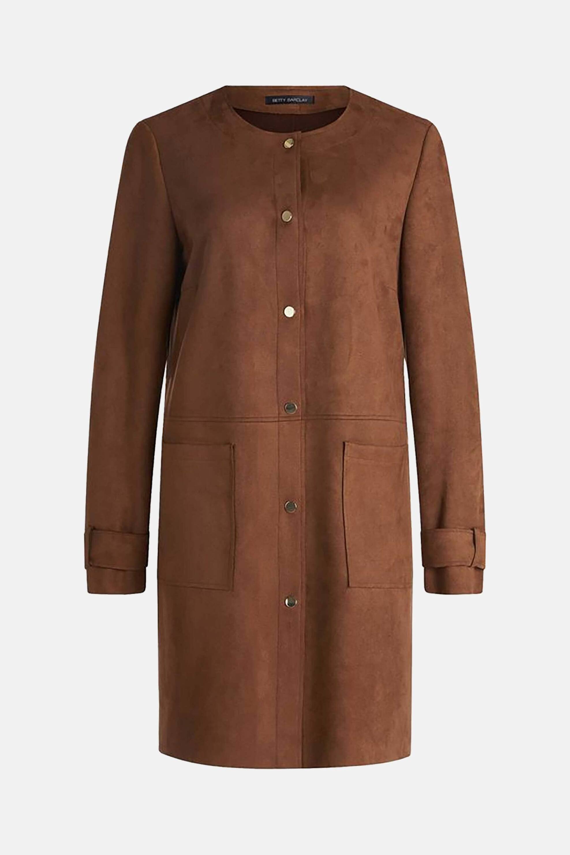 Betty Barclay γυναικείο παλτό μονόχρωμο Straight Fit - 4604/1178 Καμηλό