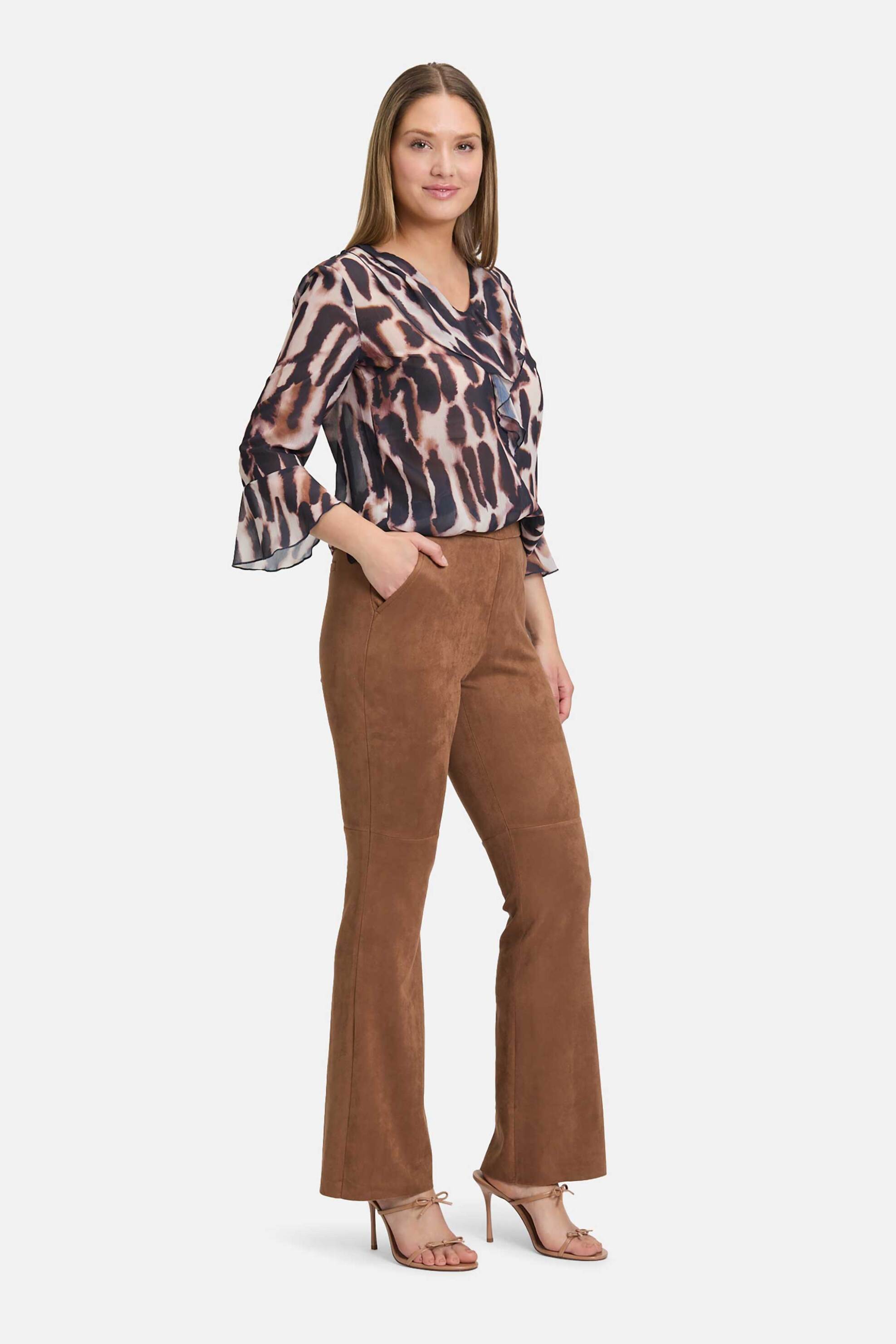 Betty Barclay γυναικείο παντελόνι μονόχρωμο Slim Fit - 6071/1673 Καμηλό