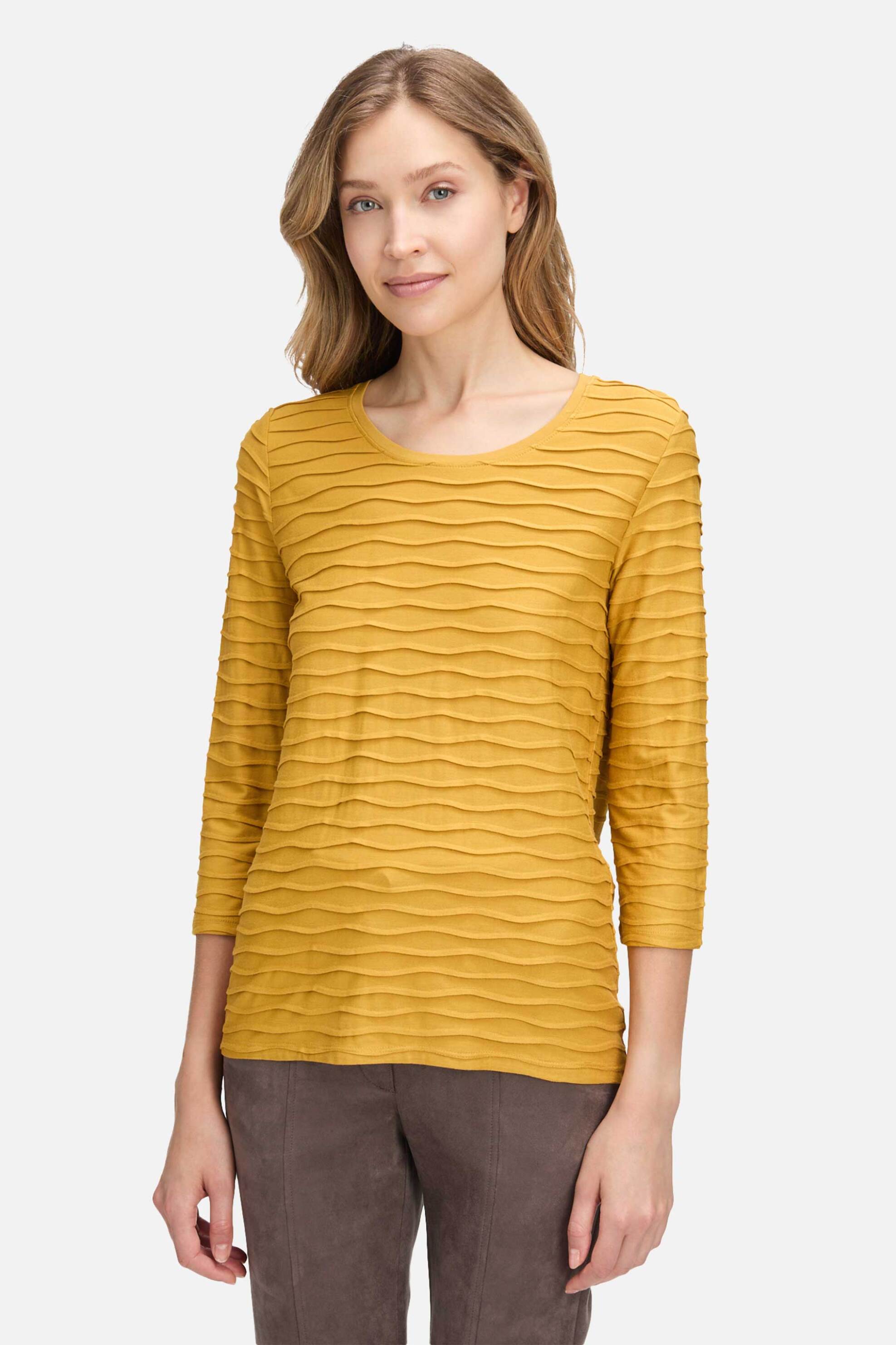 Betty Barclay γυναικεία μπλούζα με ανάγλυφο σχέδιο - 2589/1491 Κίτρινο