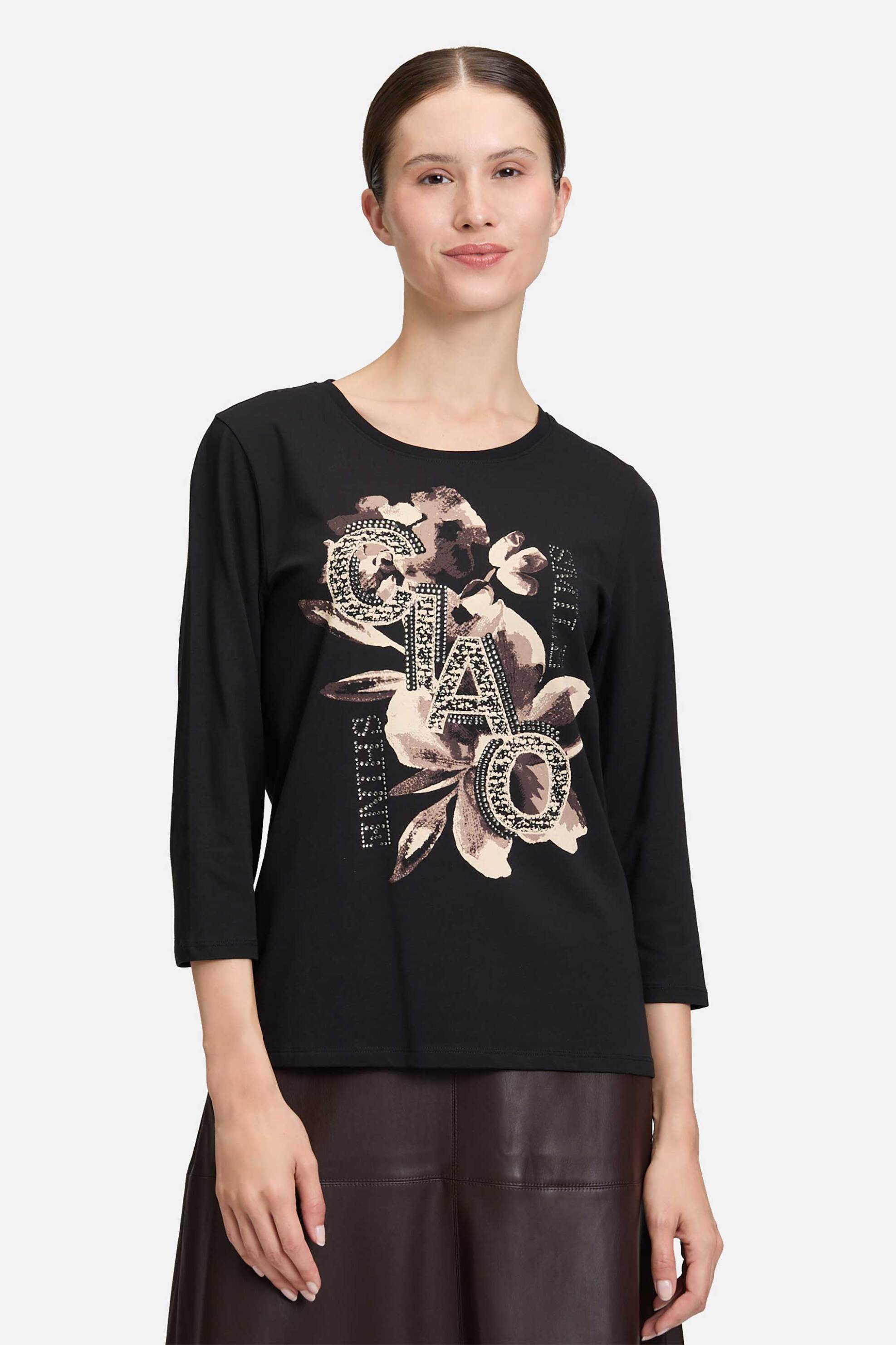 Betty Barclay γυναικεία μπλούζα με print - 2604/1092 Μαύρο