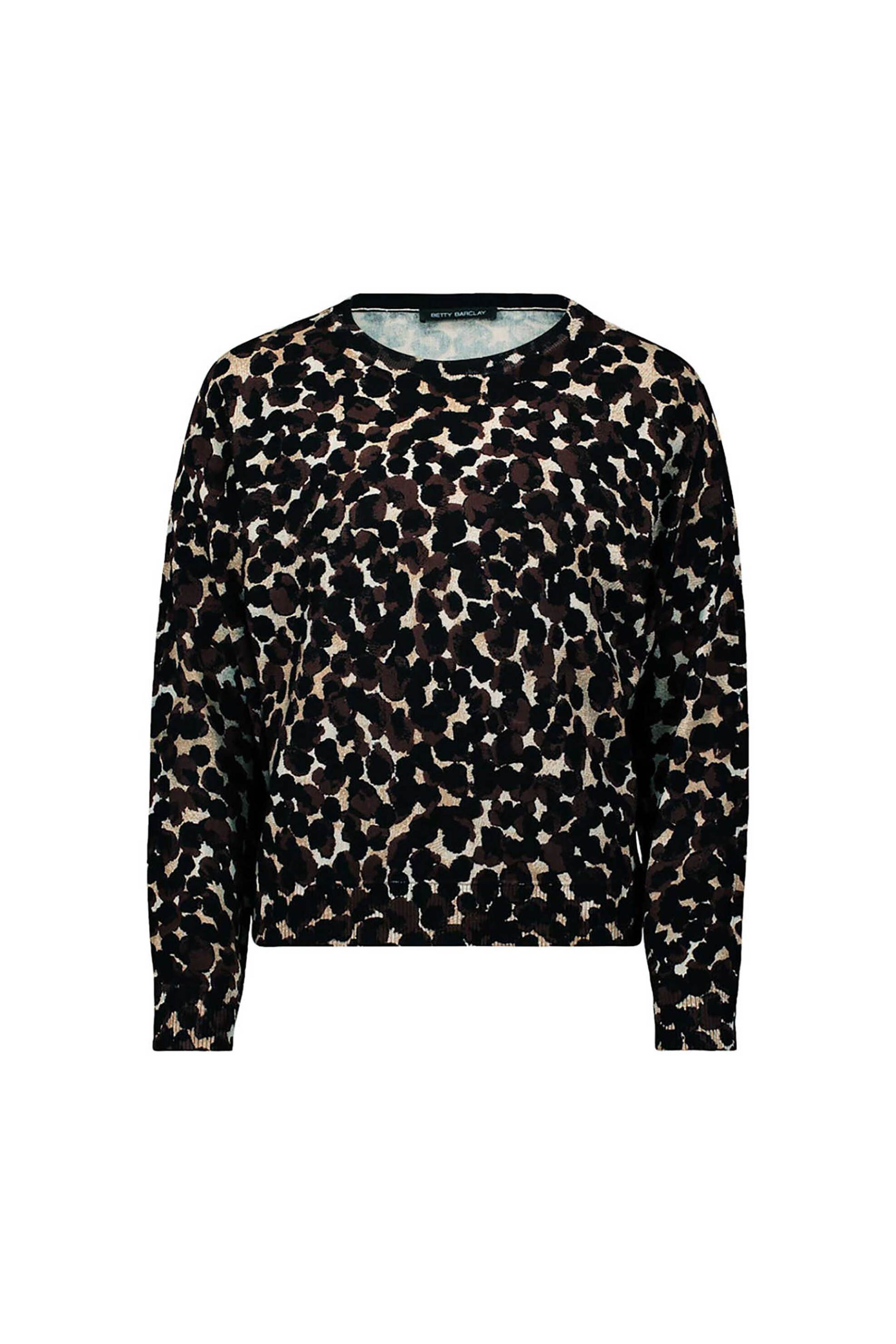 Betty Barclay γυναικεία πλεκτή μπλούζα με all-over print - 5294/1671 Καφέ