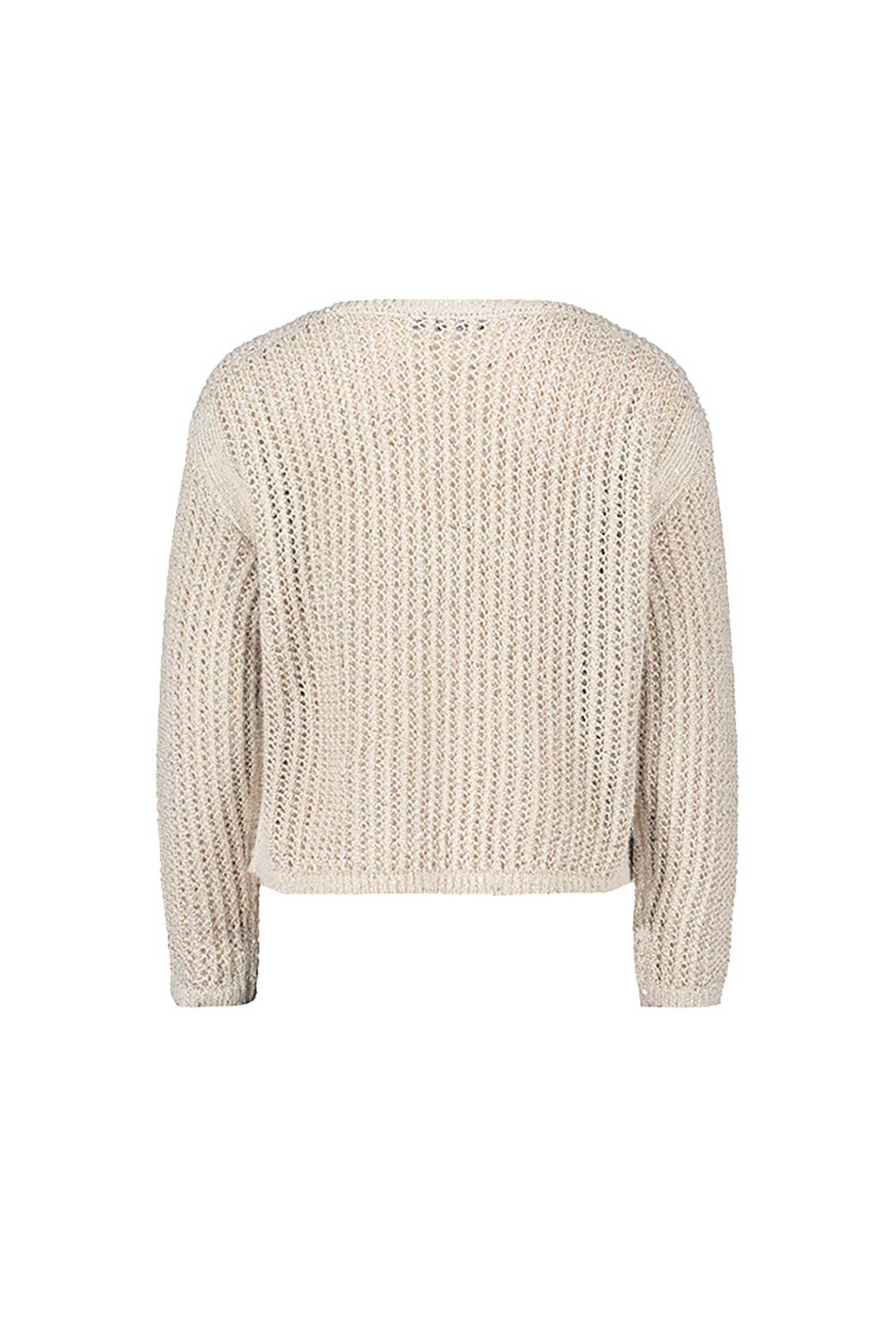 Betty Barclay γυναικείο μονόχρωμο πουλόβερ με διακοσμητικές πούλιες - 5302/1561 Μπεζ φωτογραφία