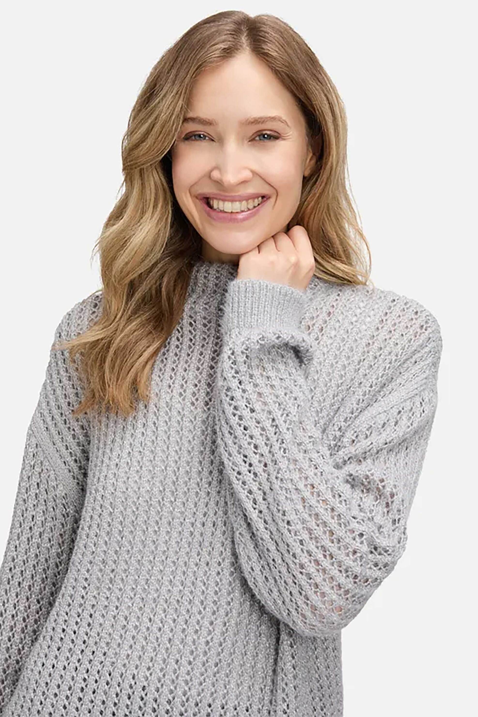 Betty Barclay γυναικείο μονόχρωμο πουλόβερ - 5314/1592 Γκρι φωτογραφία