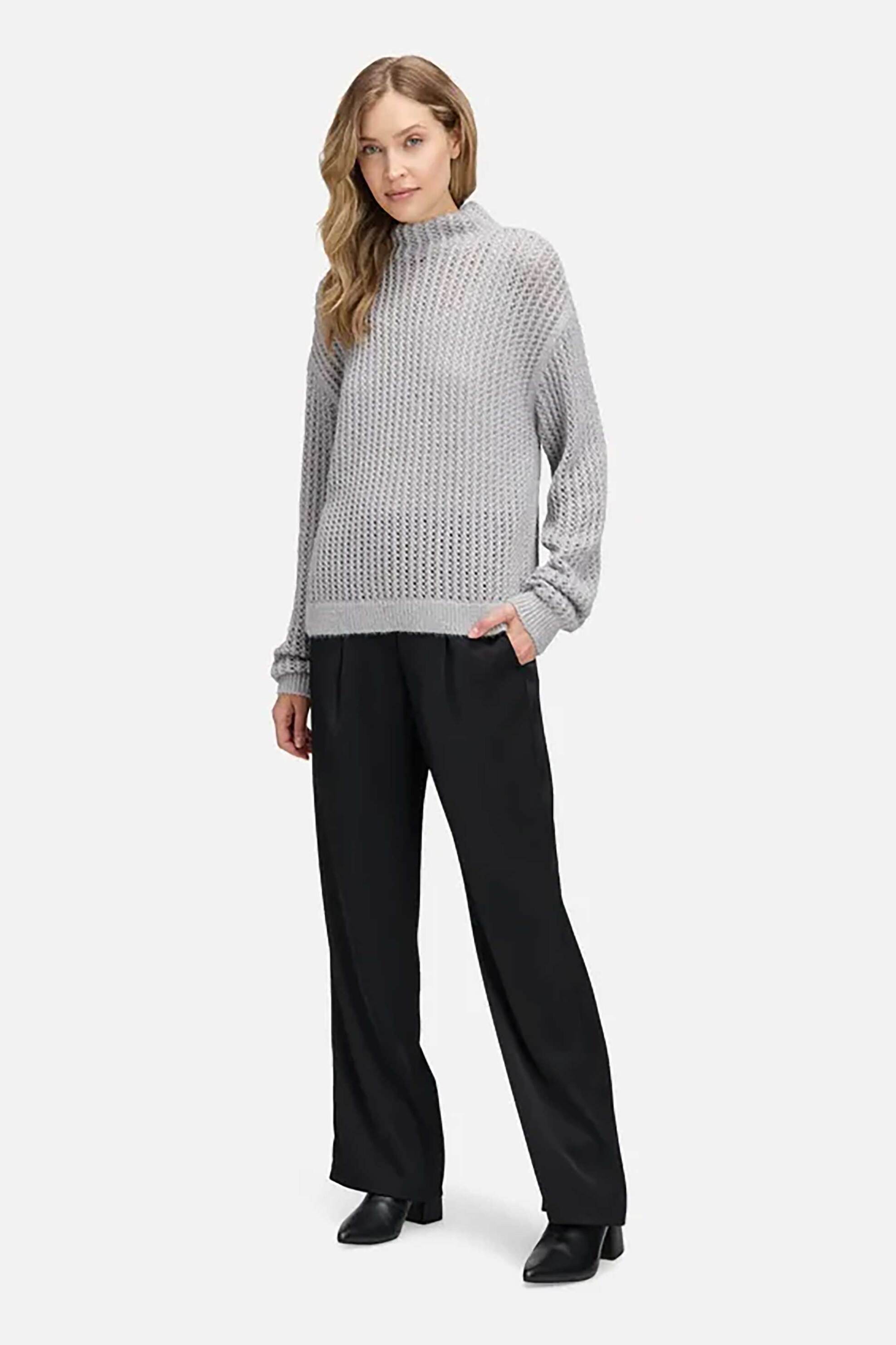 Betty Barclay γυναικείο μονόχρωμο πουλόβερ - 5314/1592 Γκρι φωτογραφία