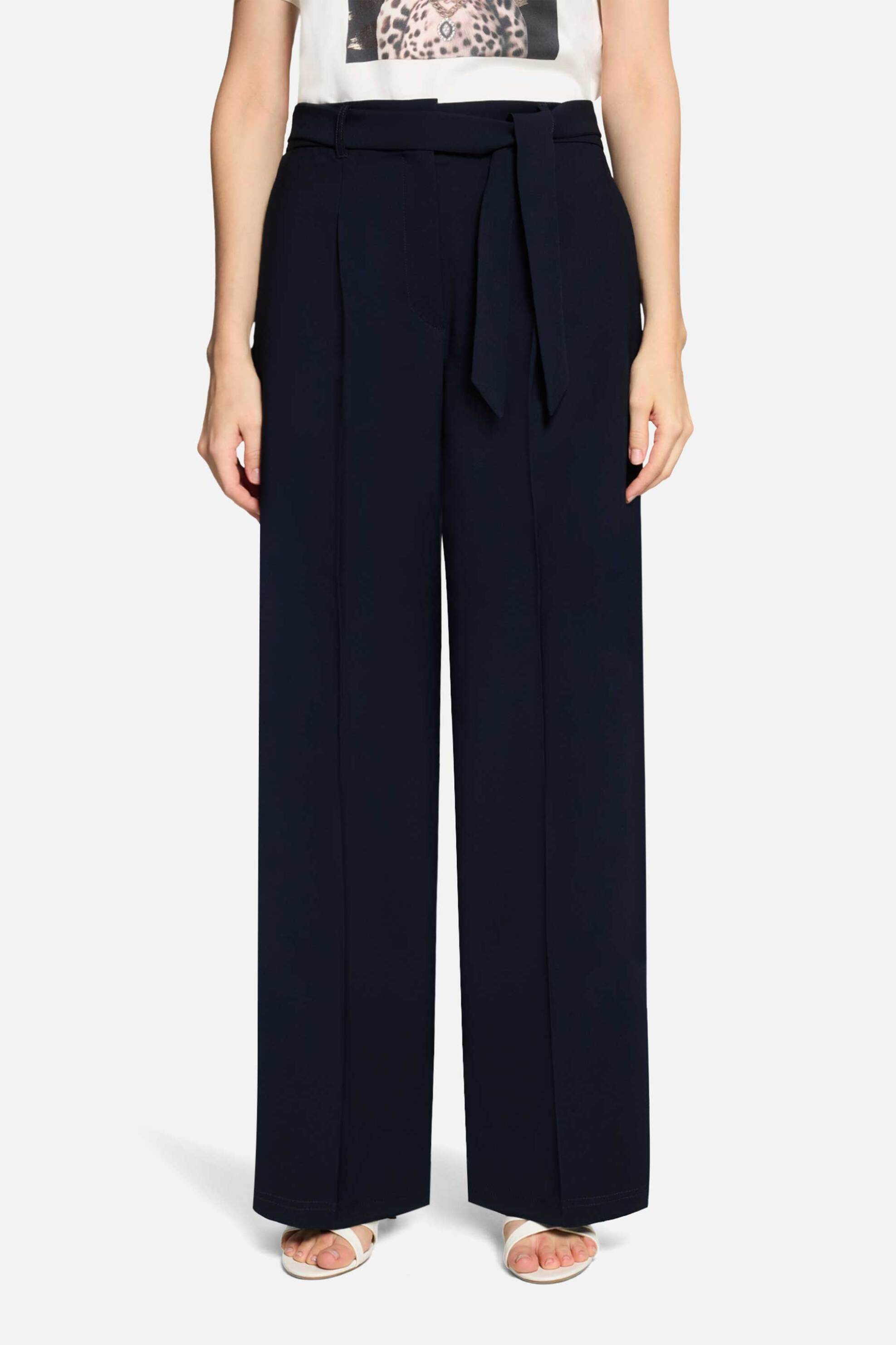 Betty Barclay γυναικείο ψηλόμεσο παντελόνι Relaxed Fit - 6140/1080 Μπλε Σκούρο