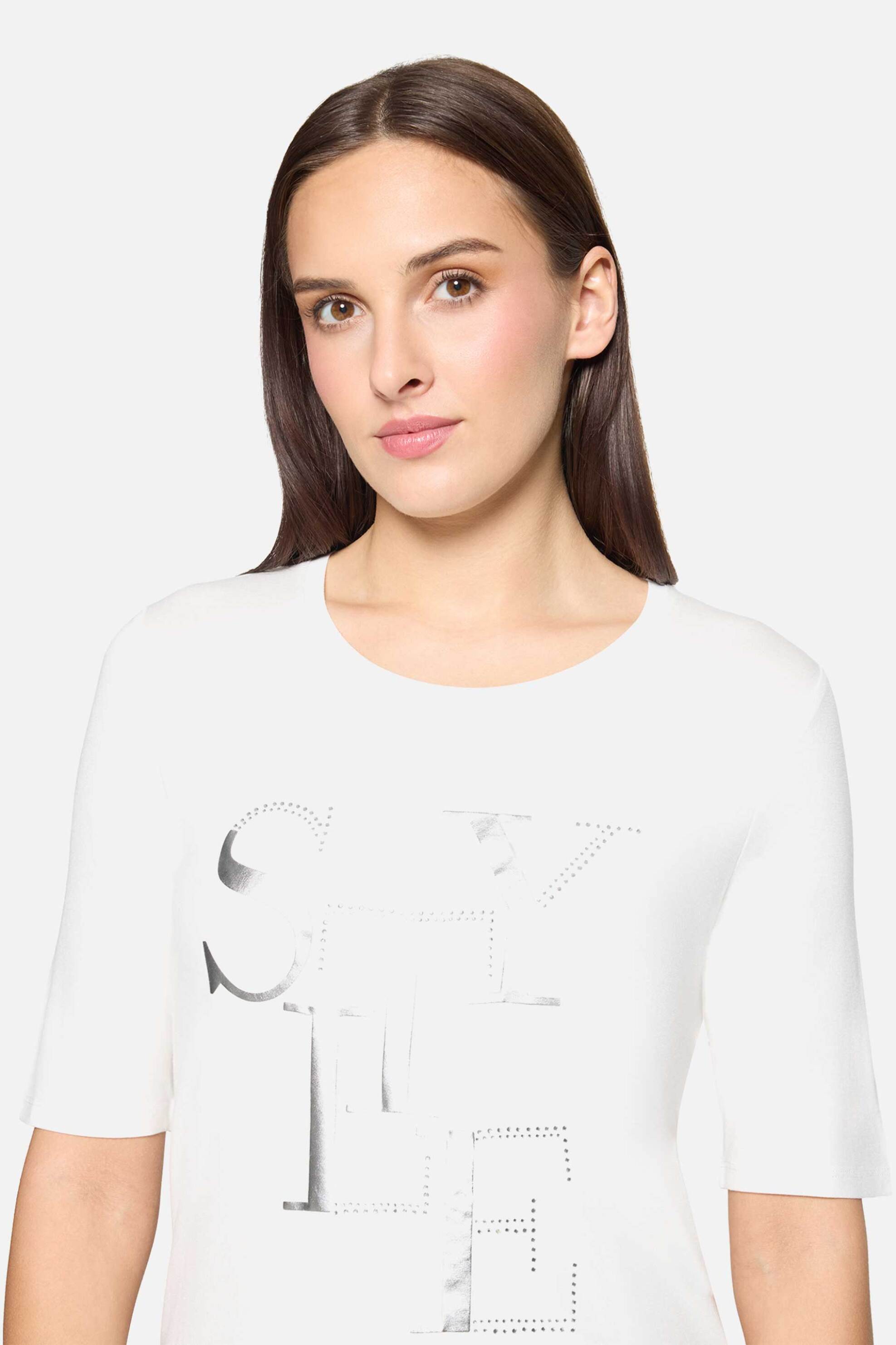 Betty Barclay γυναικείο T-shirt με print - 2746/2063 Λευκό