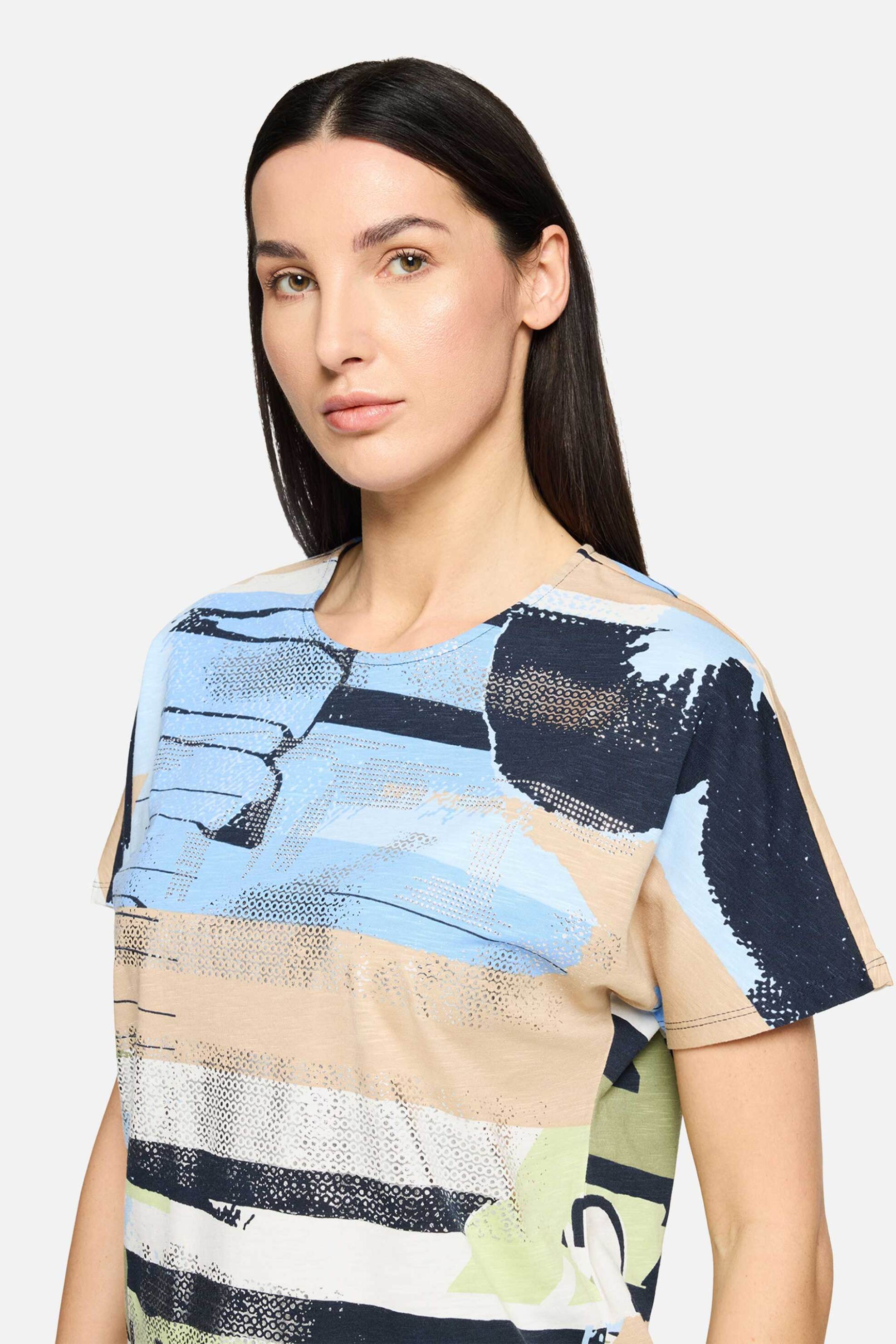 Betty Barclay γυναικείο Τ-shirt με all-over print oversized - 2751/1813 Γαλάζιο