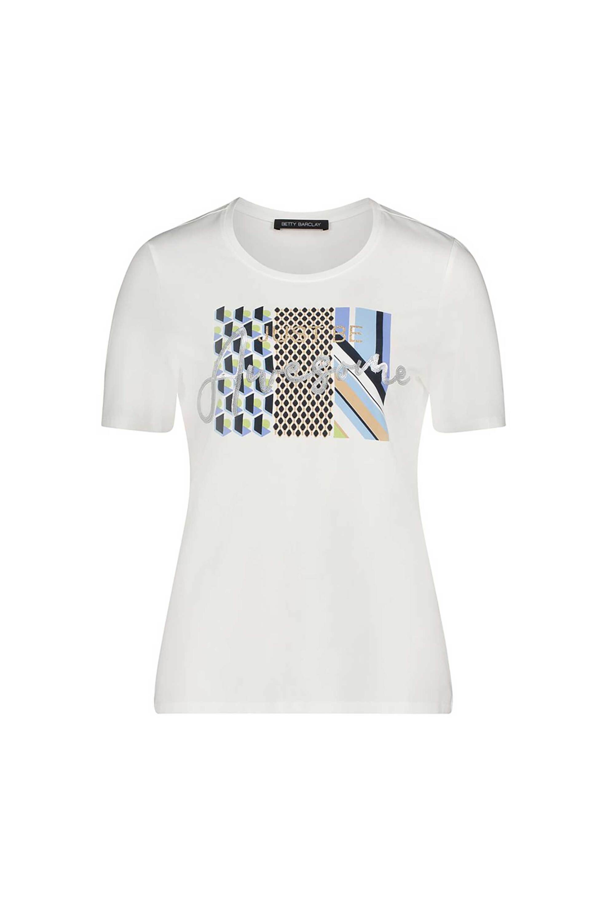 Betty Barclay γυναικείο Τ-shirt με print στο στήθος – 2753/1092 Λευκό