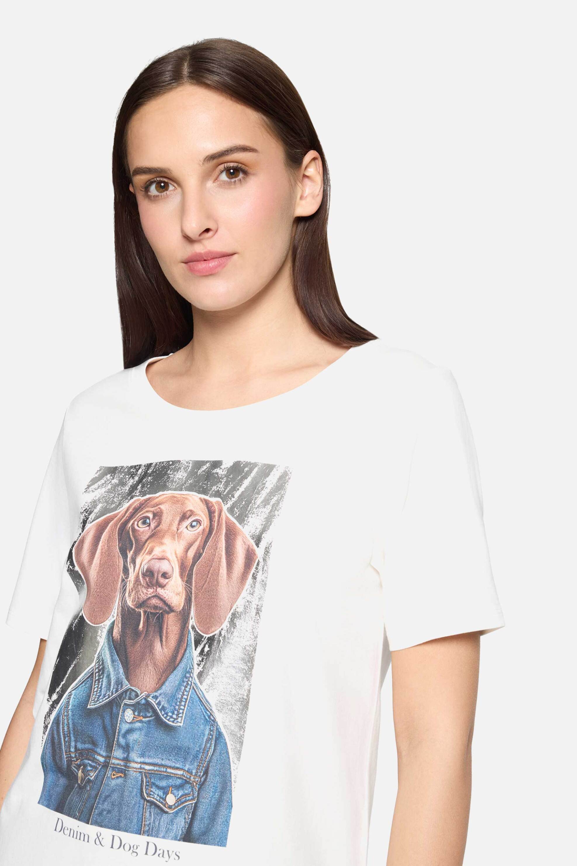 BETTY BARCLAY Betty Barclay γυναικείο Τ-shirt με print στο στήθος - 2755/1090 Λευκό - 2