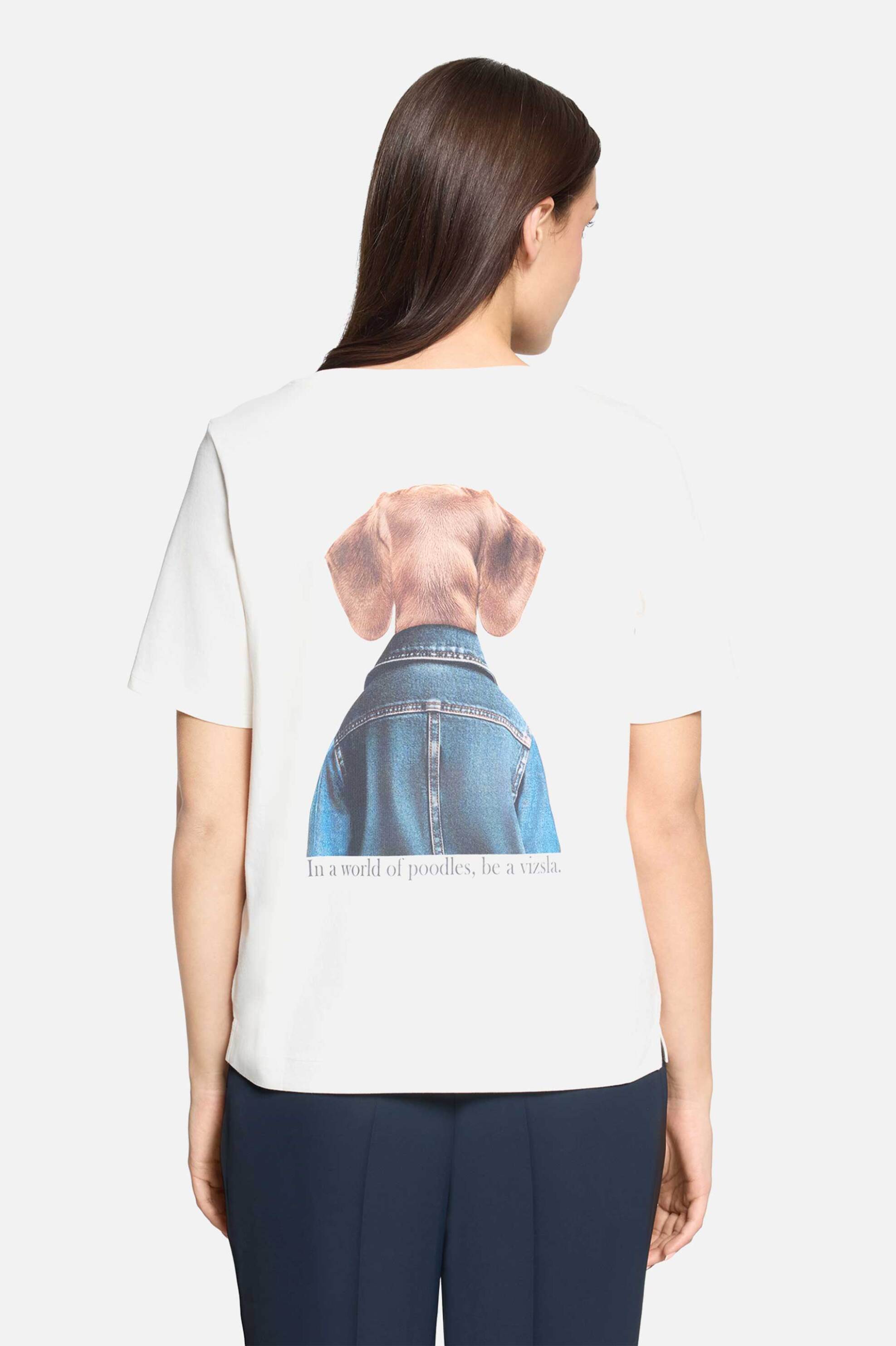 BETTY BARCLAY Betty Barclay γυναικείο Τ-shirt με print στο στήθος - 2755/1090 Λευκό - 3