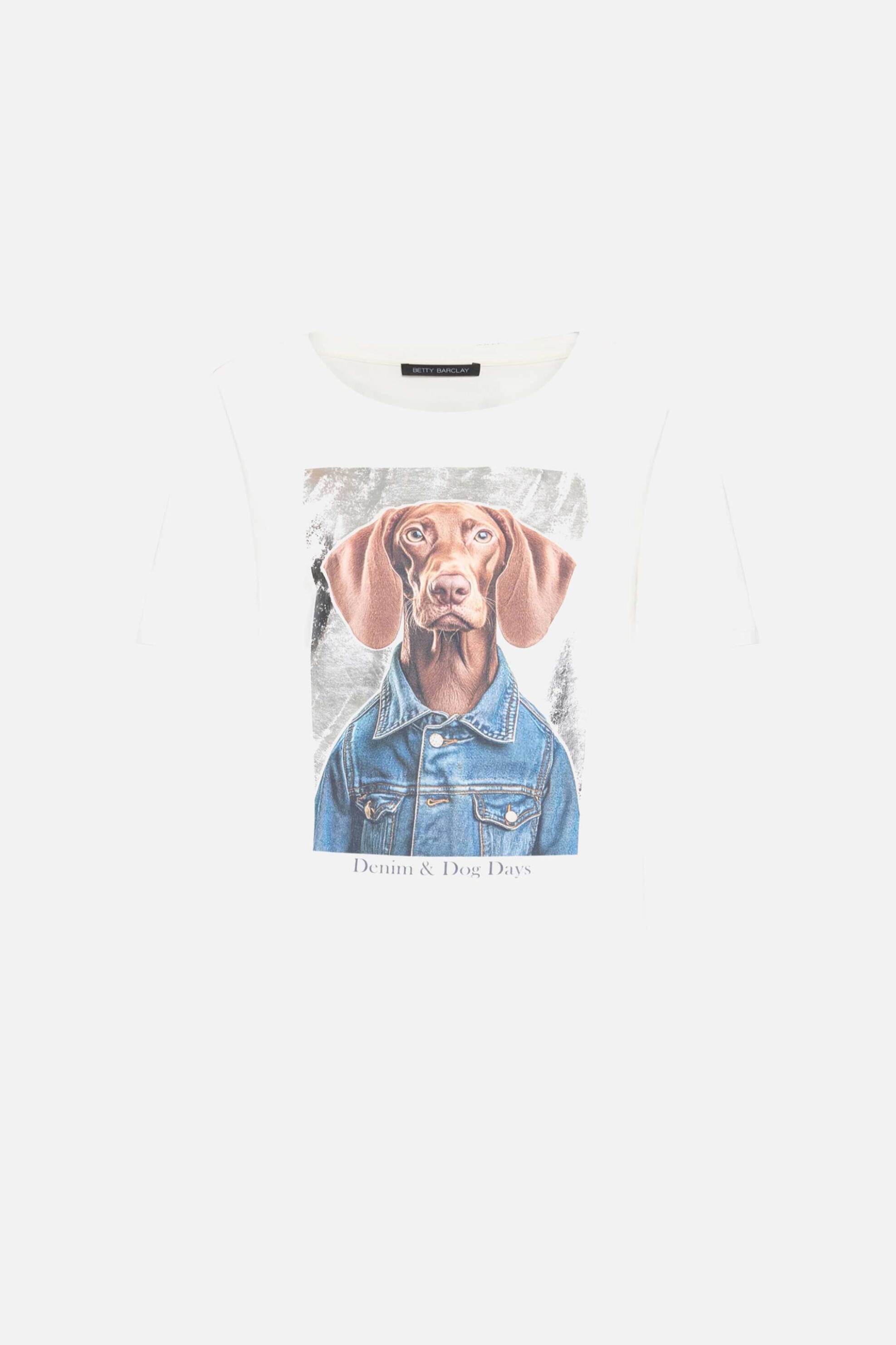 Betty Barclay Γυναικείο Τ-Shirt με Print Στο Στήθος - 2755 1090 Λευκό